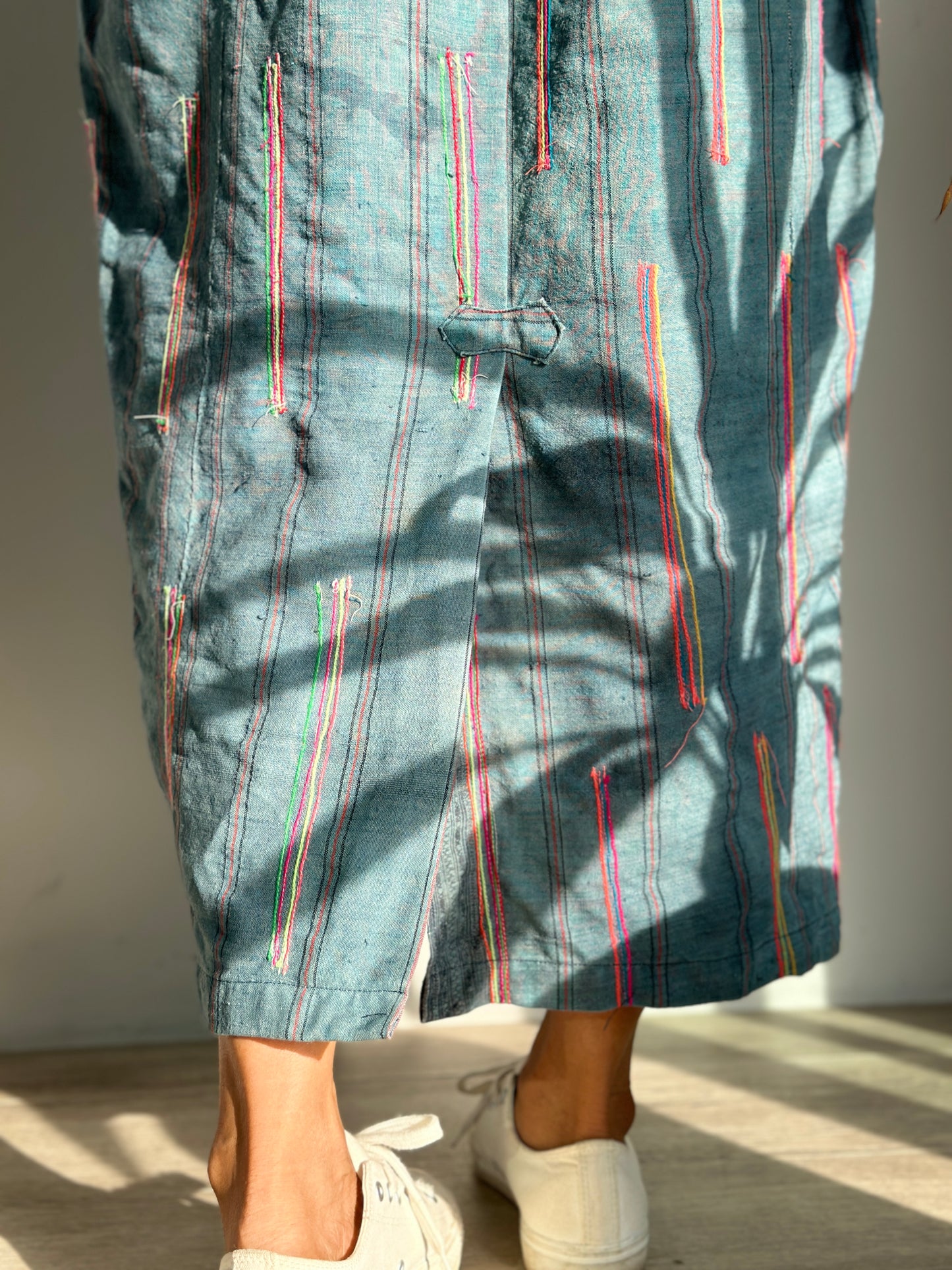 Sleeveless hemp dress