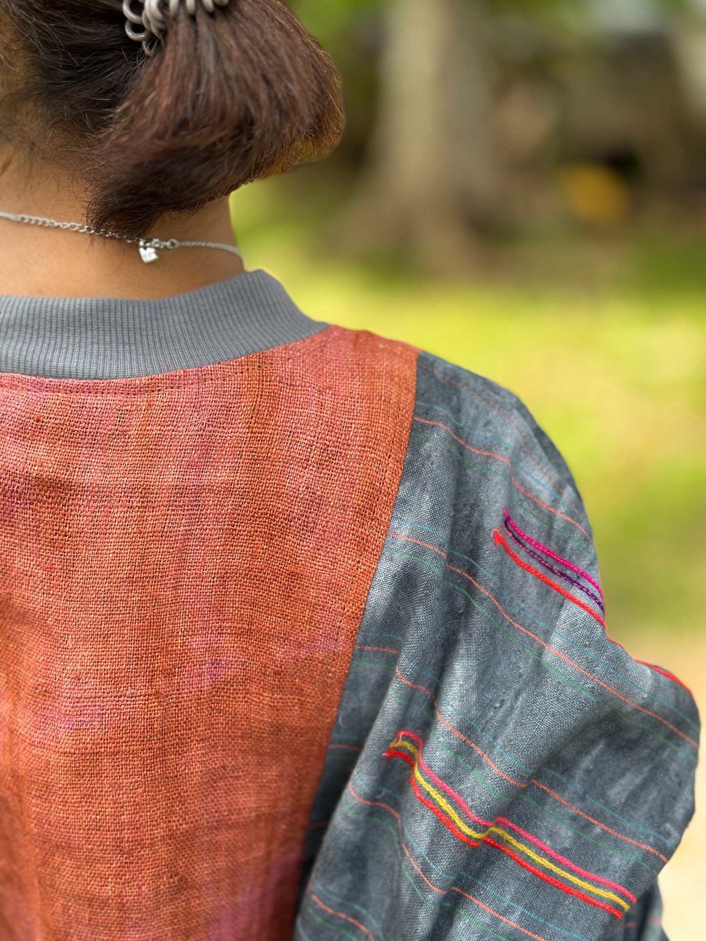 Patchwork pullover sweater