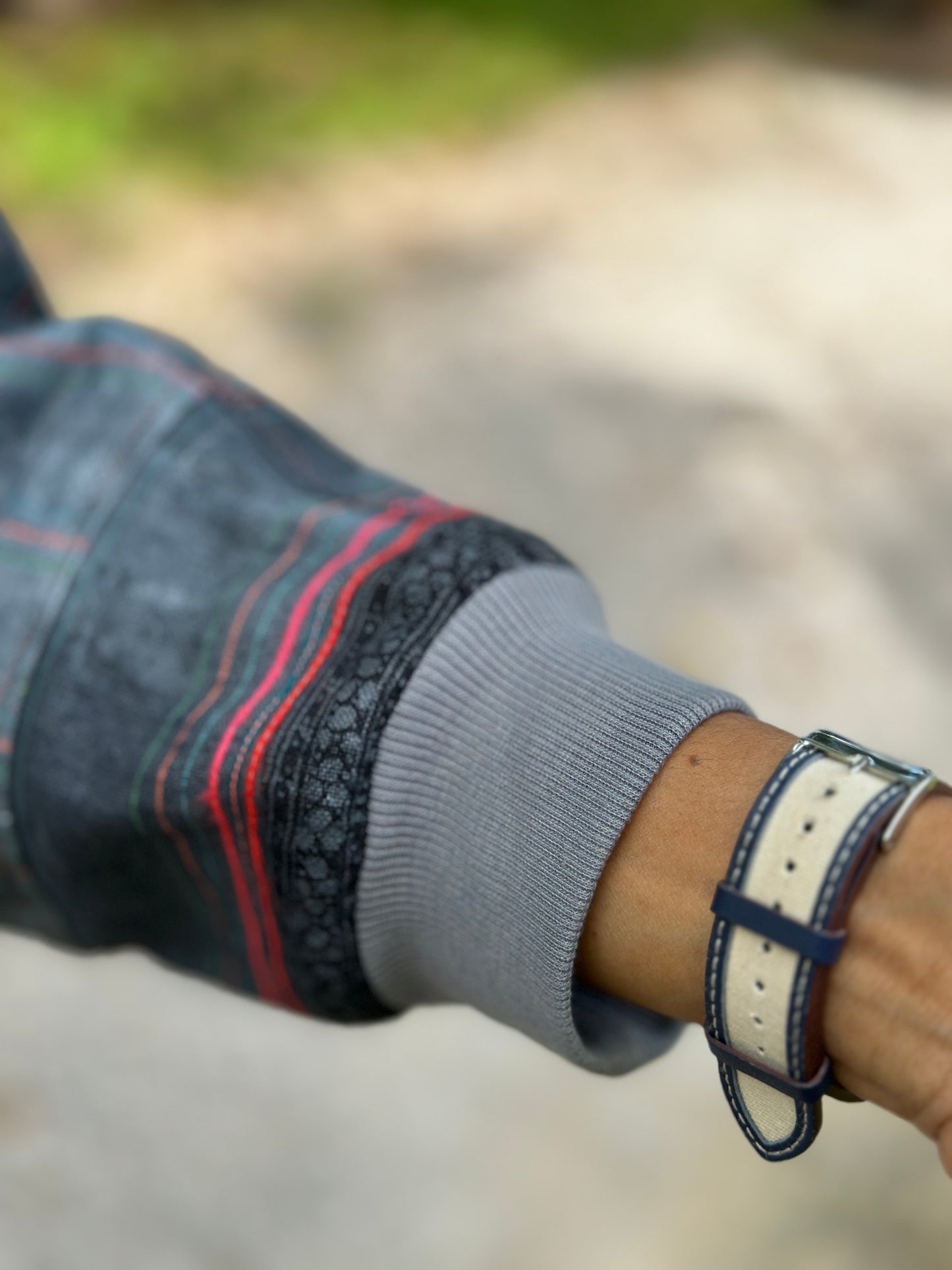 Patchwork pullover sweater