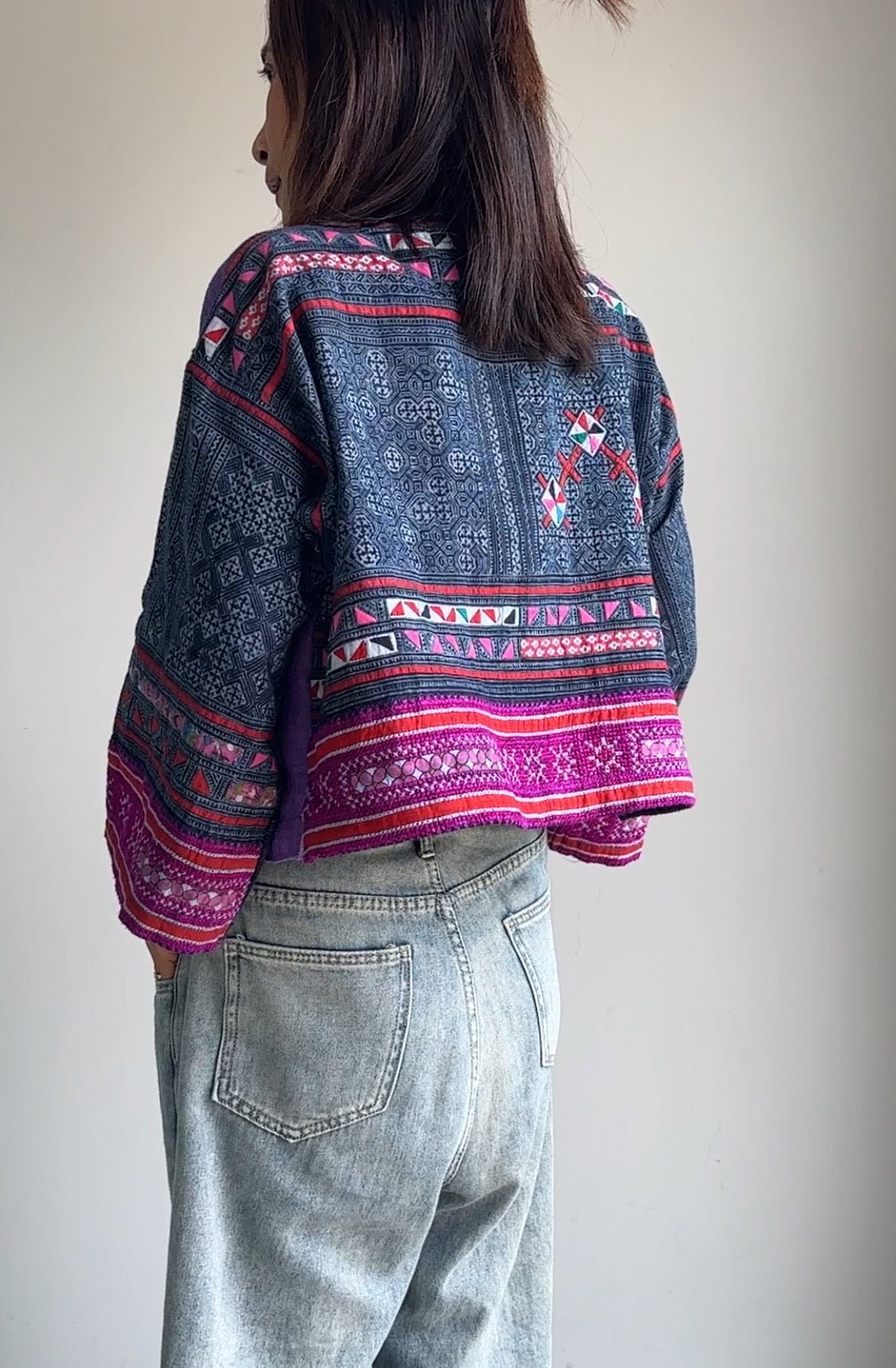 Purple crop top jacket