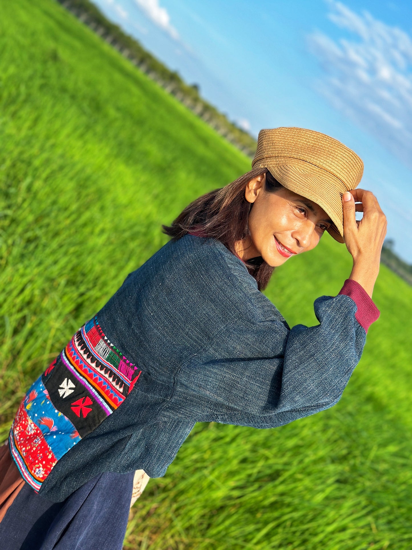 Patchwork Hemp Sweater