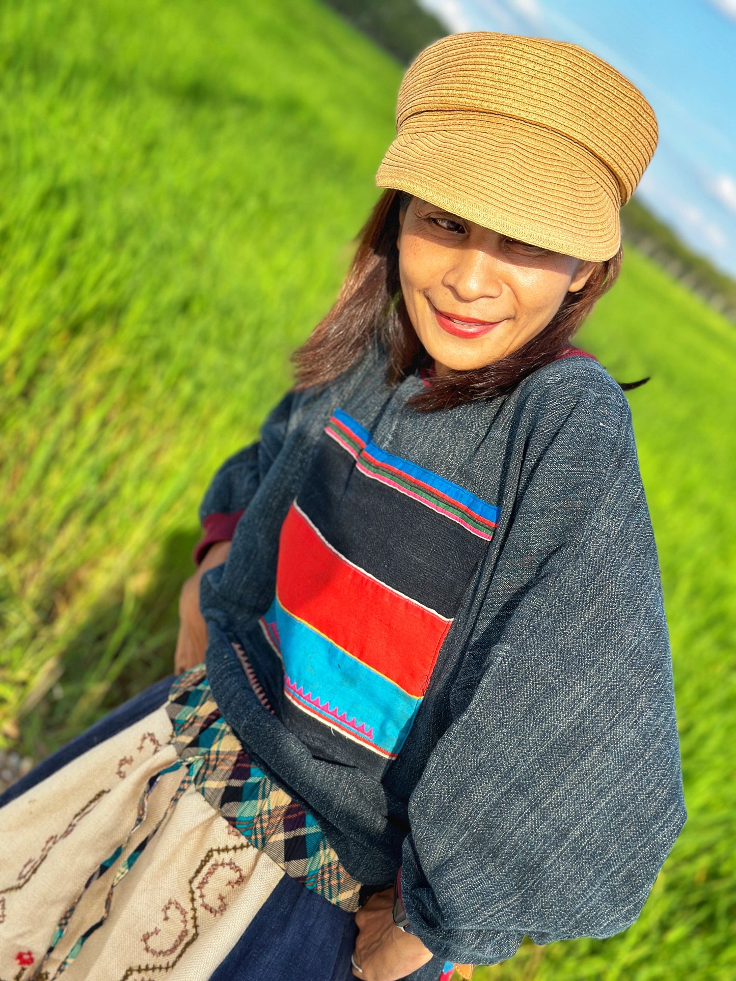 Patchwork Hemp Sweater
