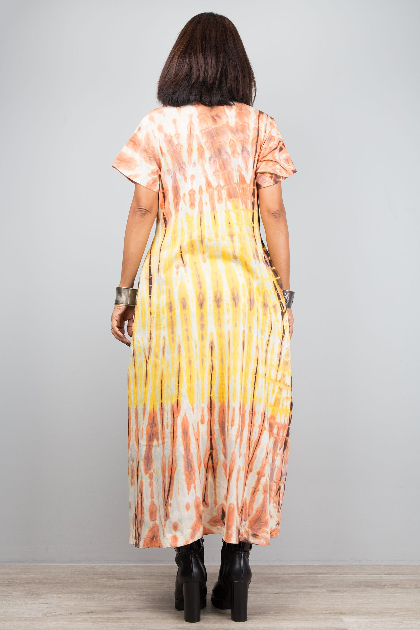Tie dye dress with split