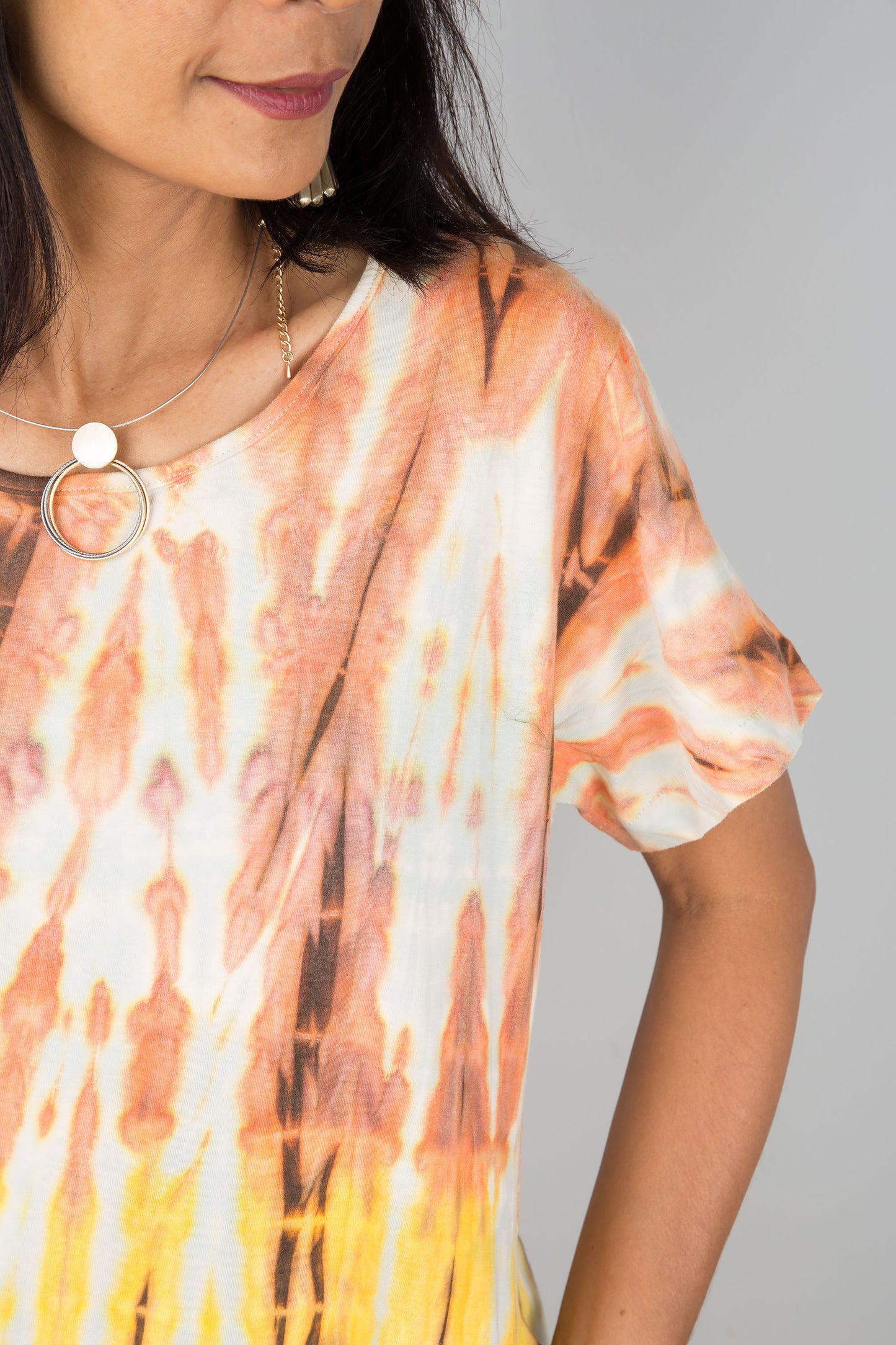 Tie dye dress with split