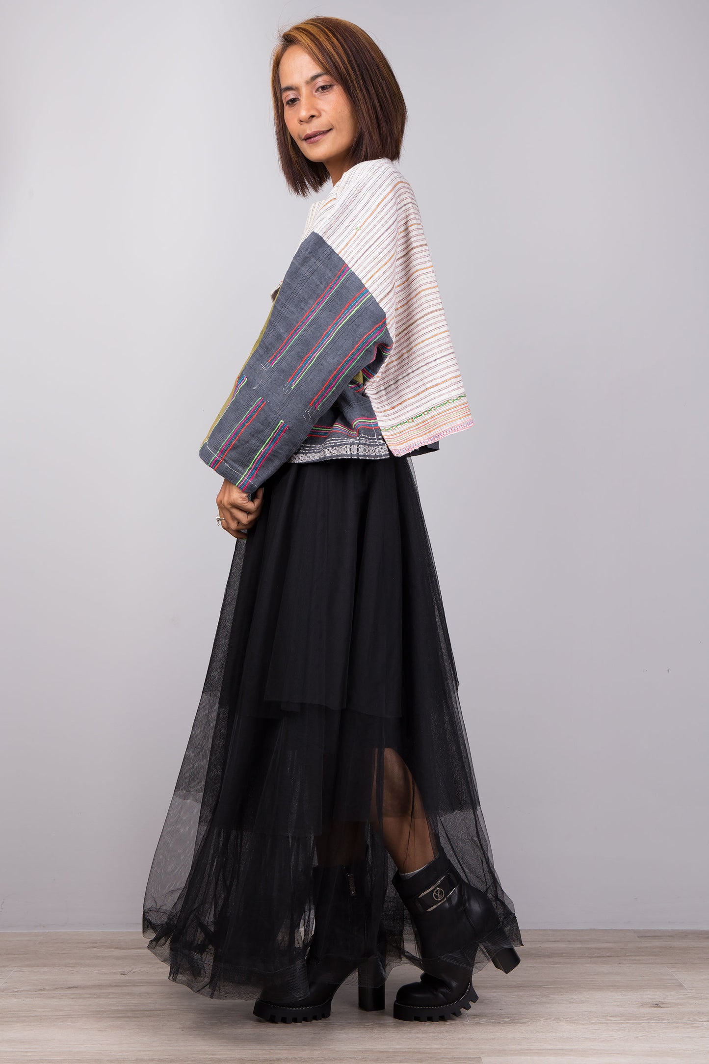 Oversized hemp pullover top