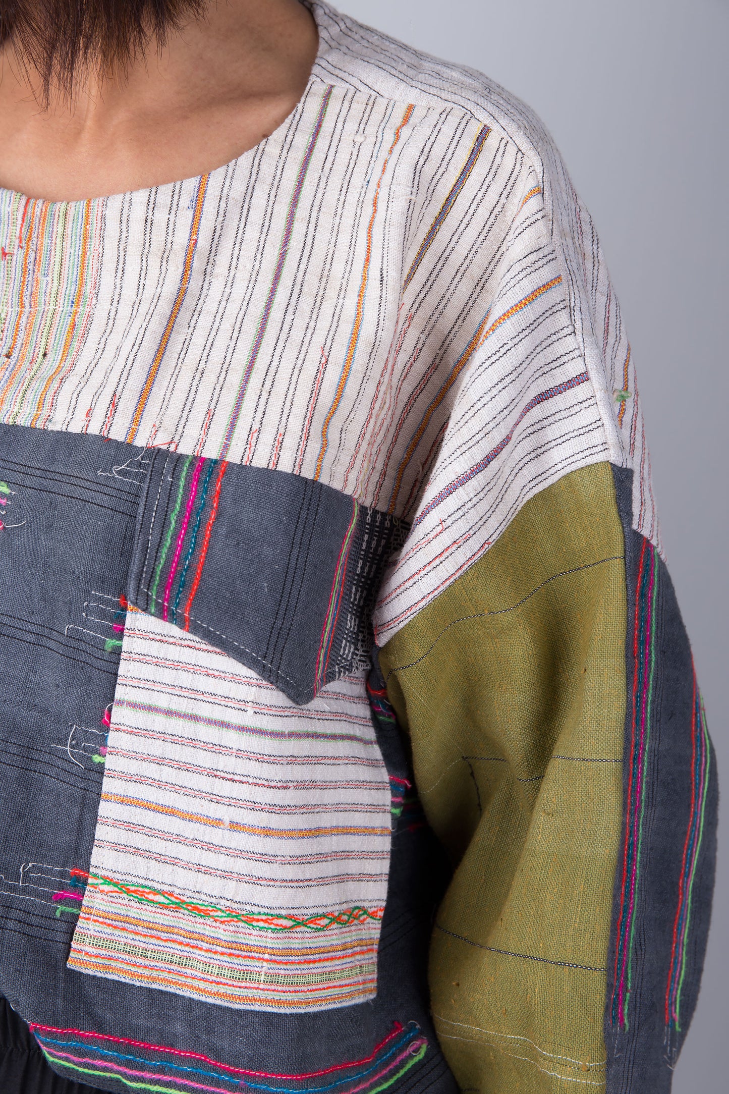 Oversized hemp pullover top