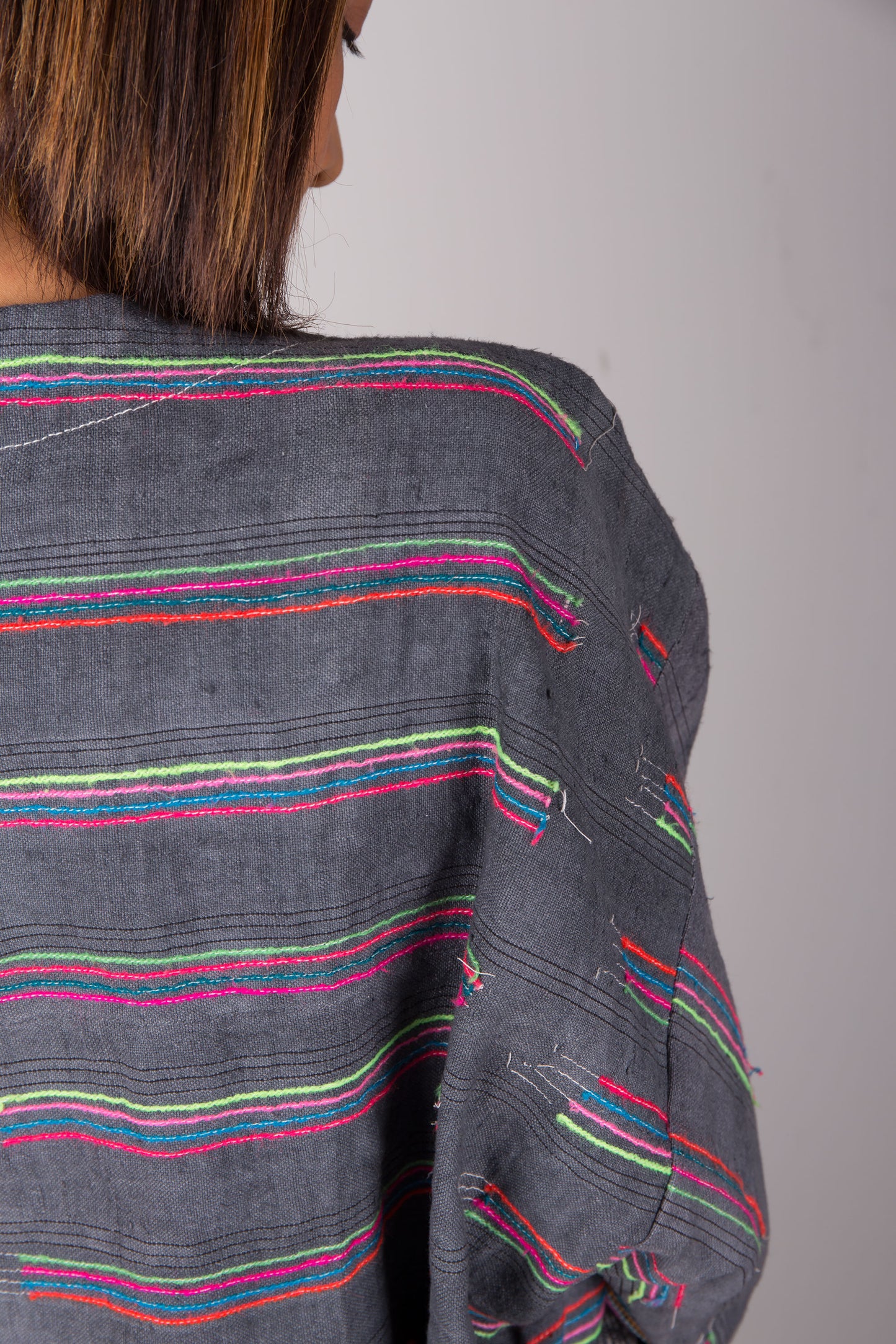 Oversized hemp pullover top