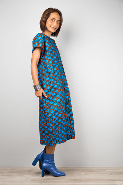 Blue ankara dress