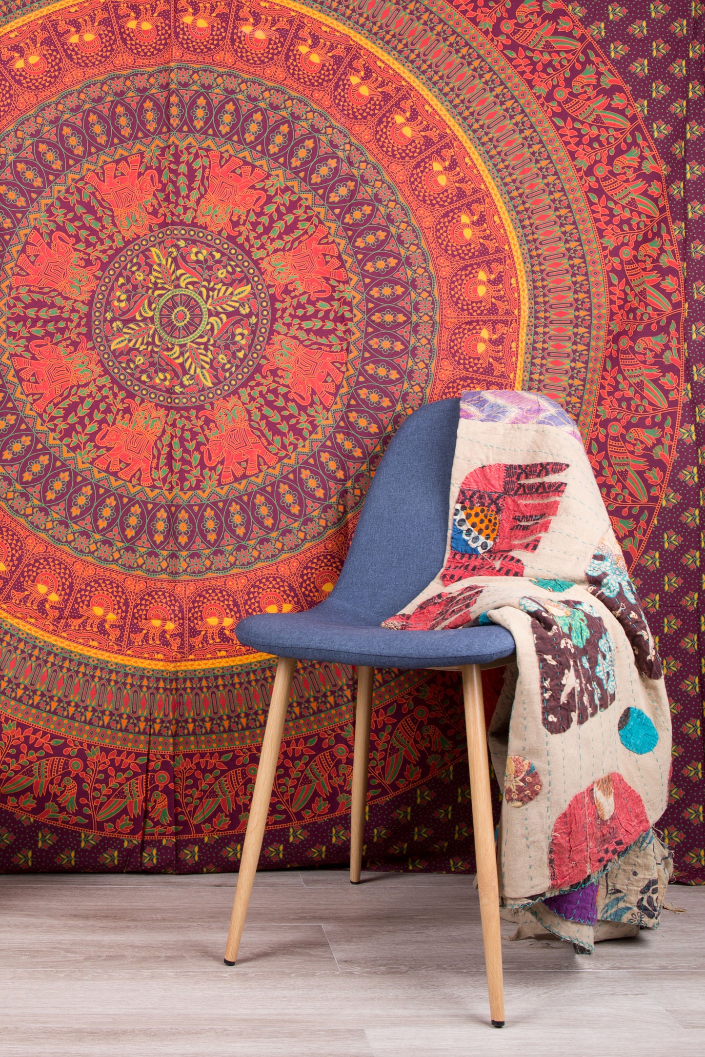 Orange and maroon mandala