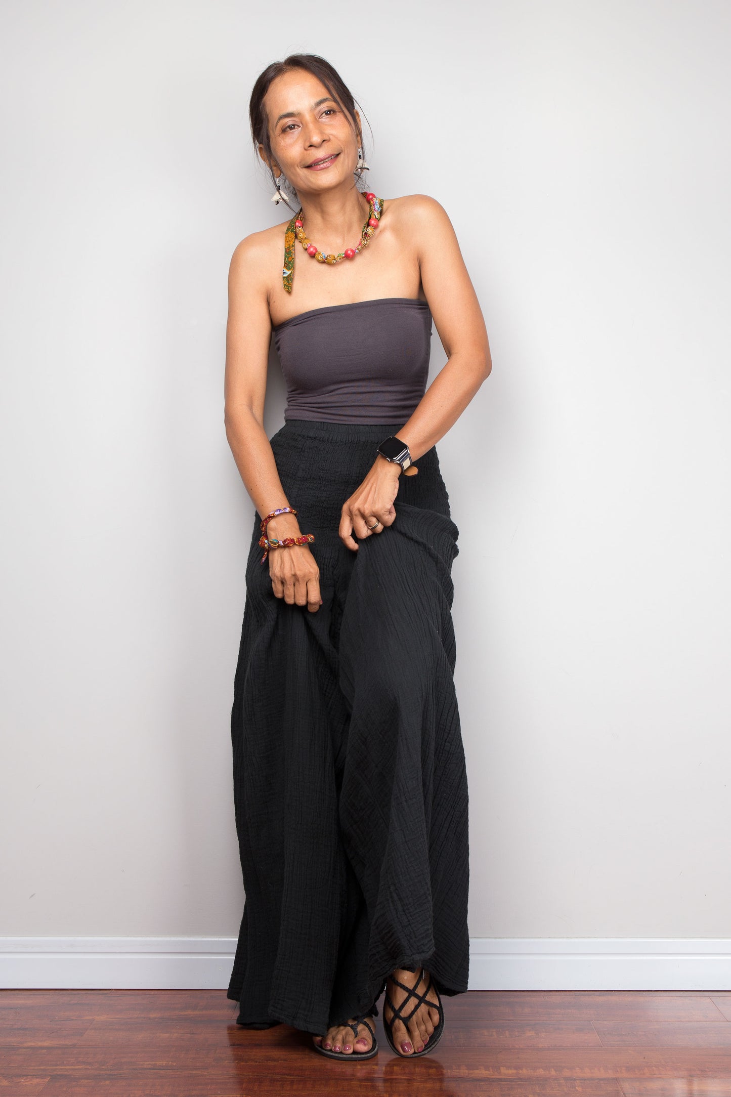 Black cotton pants