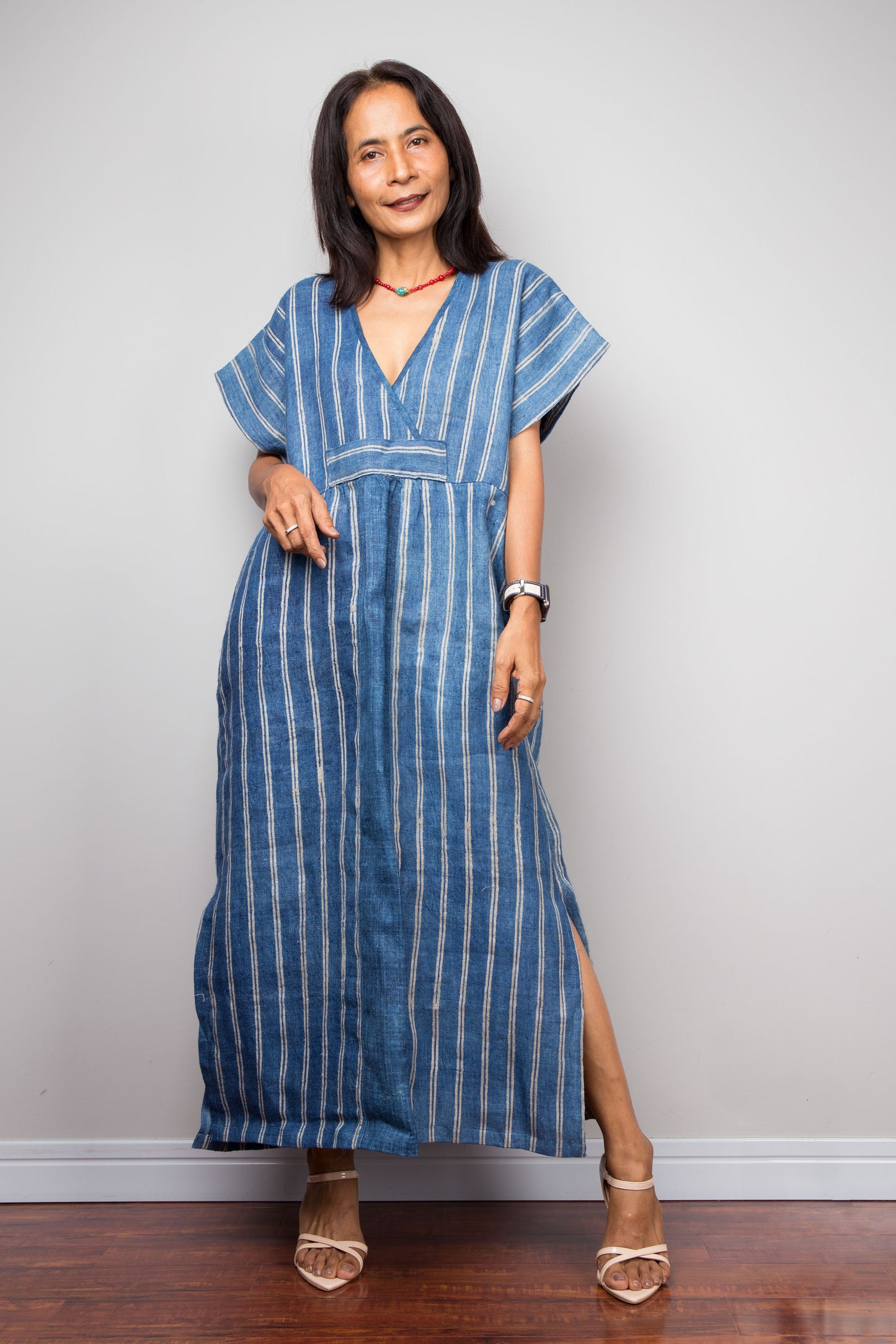 Indigo Caftan Dress