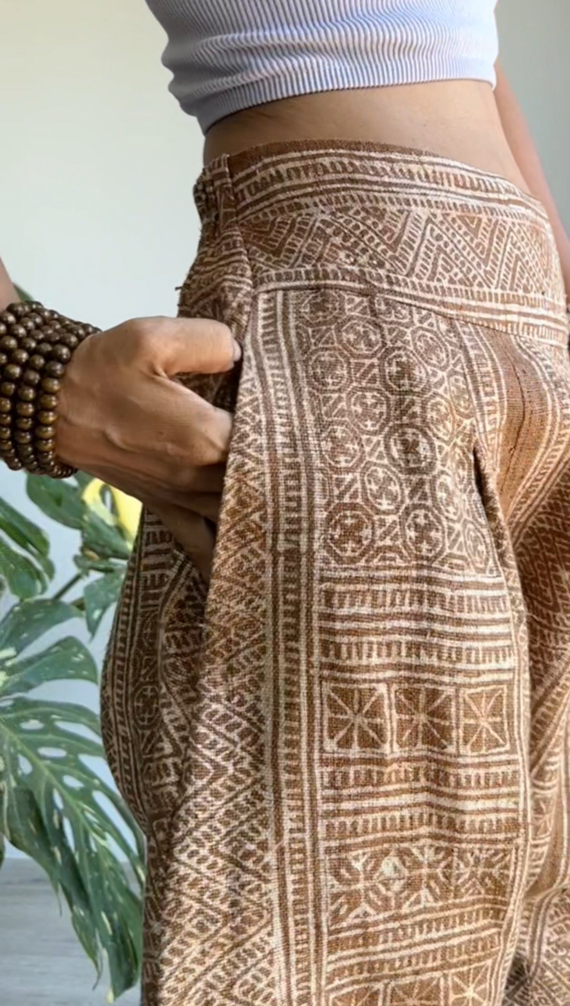 Brown harem pants