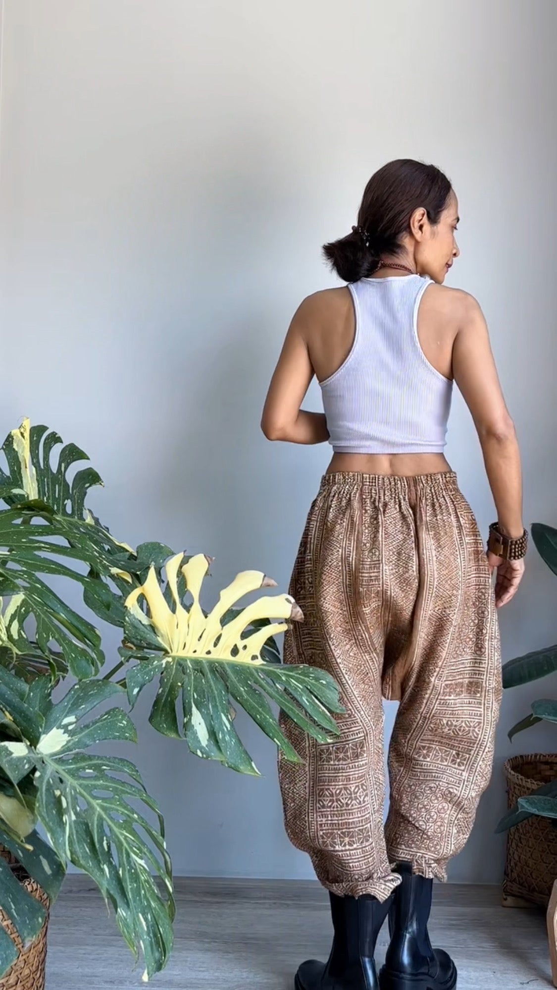 Brown harem pants