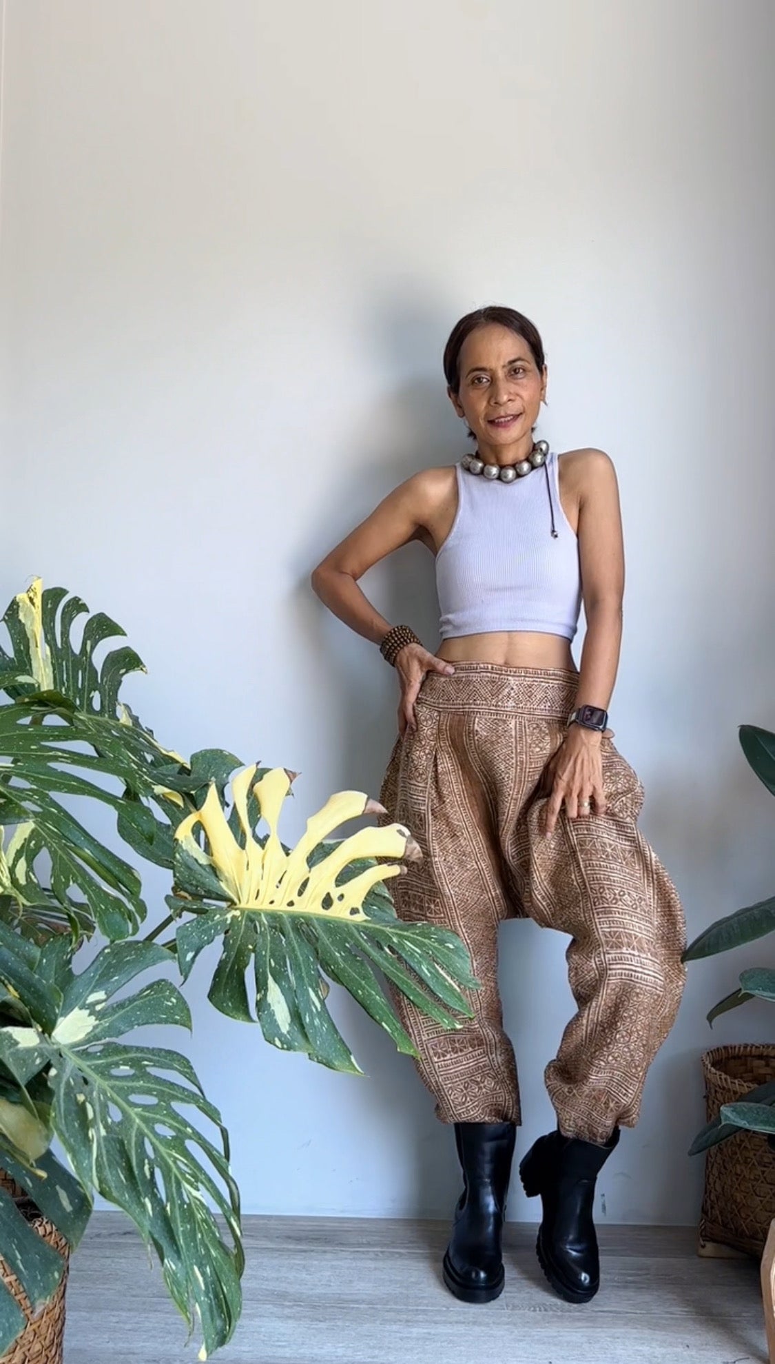 Brown harem pants