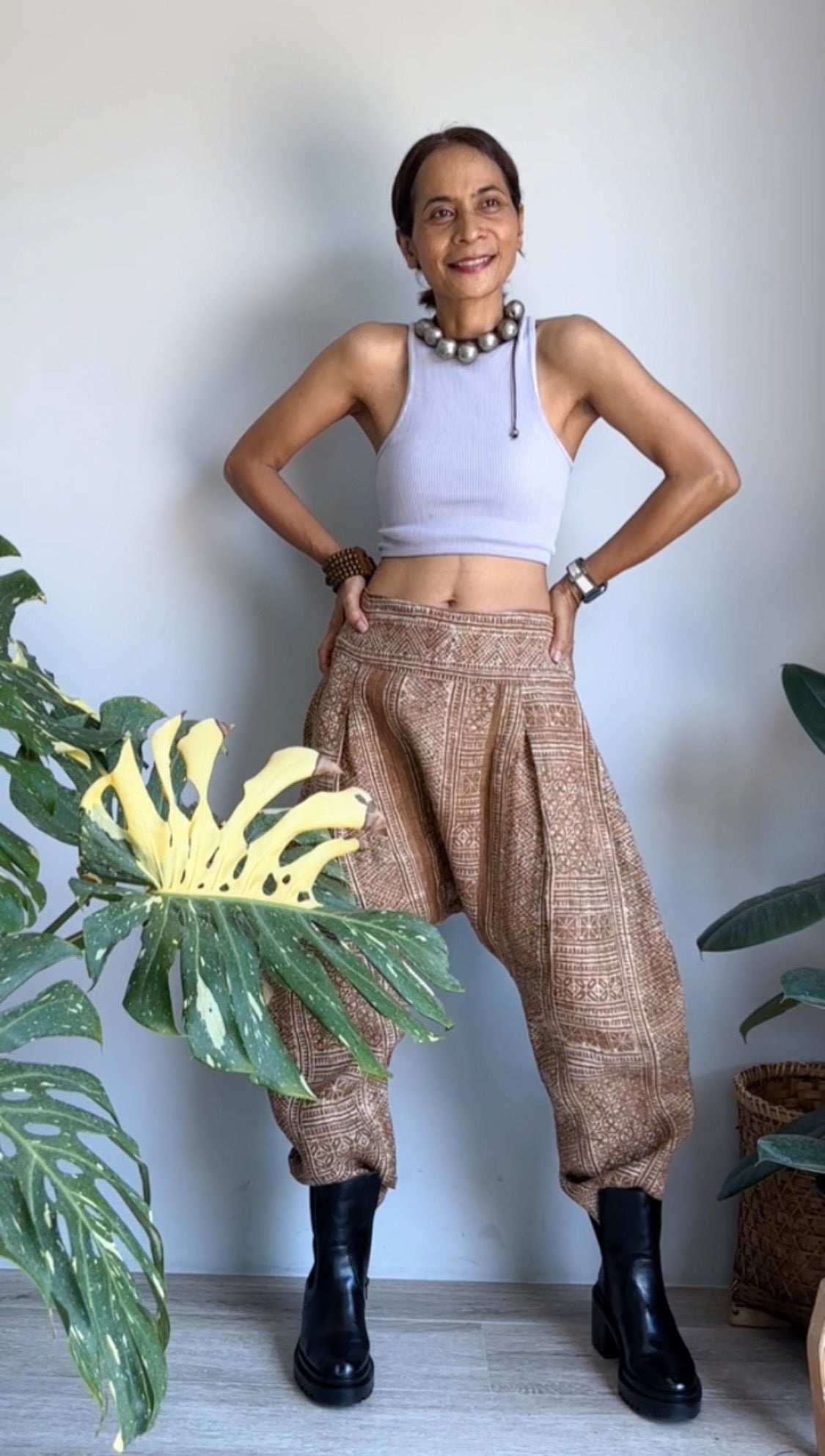 Brown harem pants