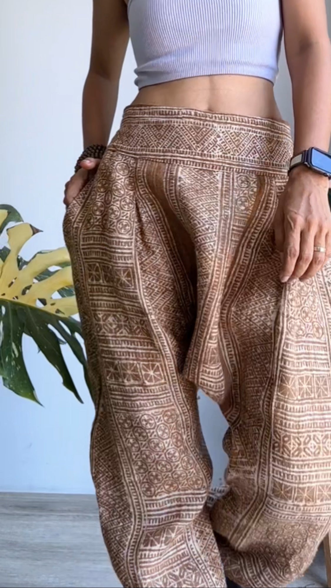 Brown harem pants