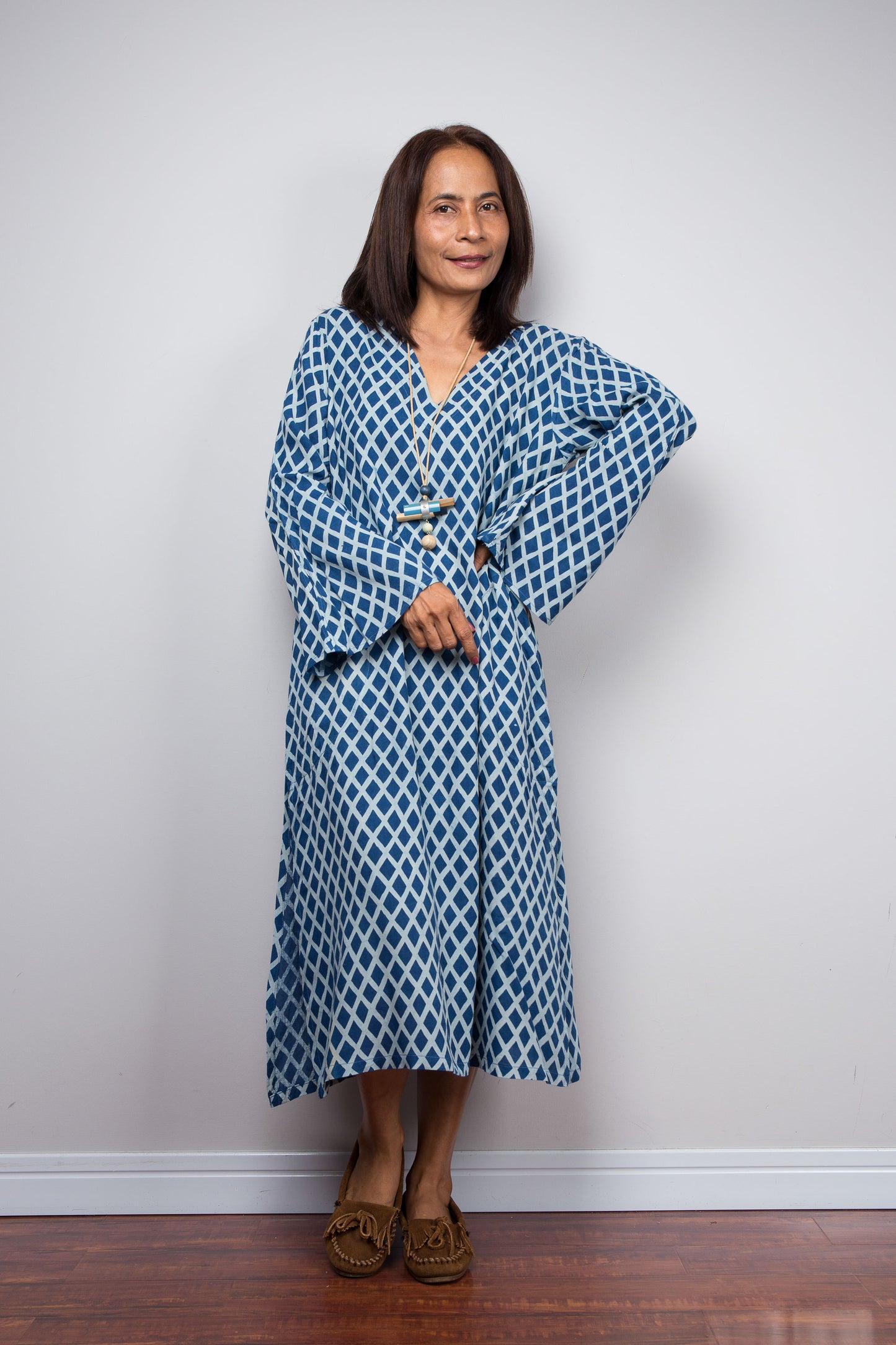 Geblümtes Kaftankleid