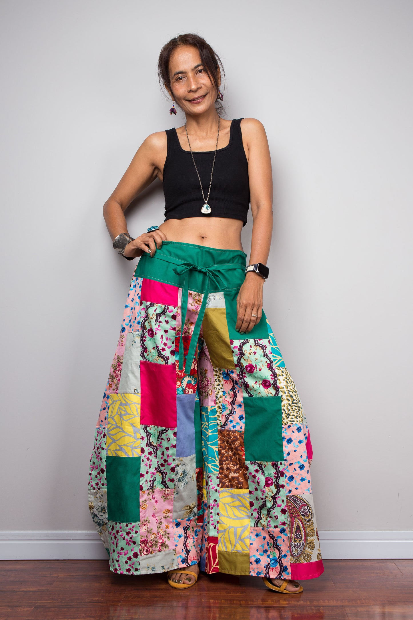 Patchwork Palazzo Pants