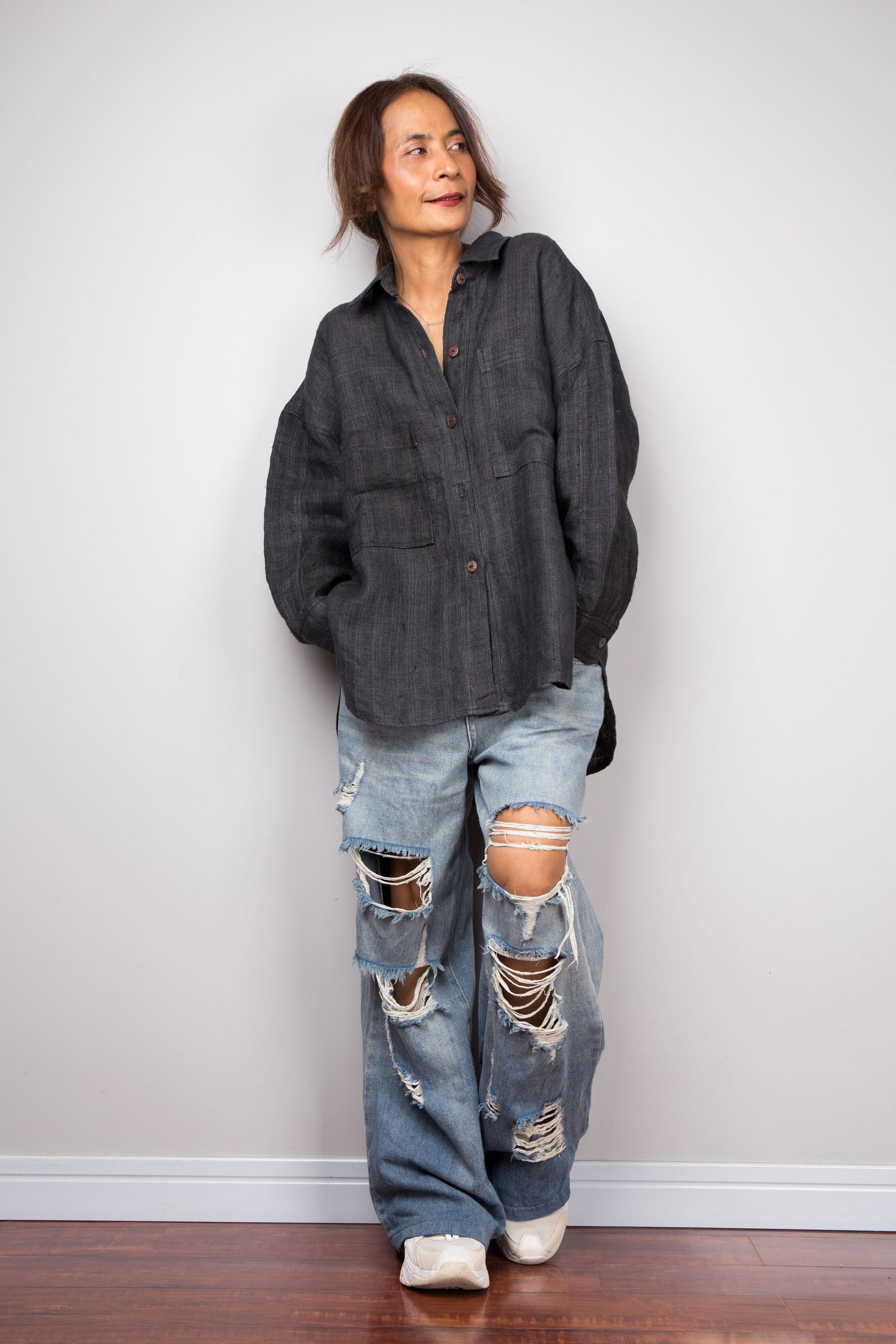 Hemp Button Blouse Shirt