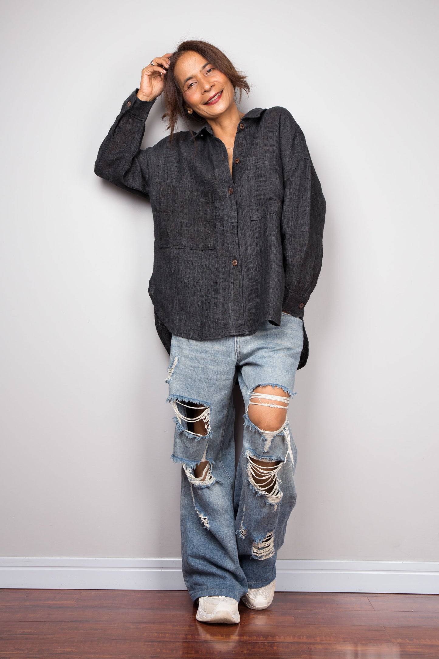 Hemp Button Blouse Shirt