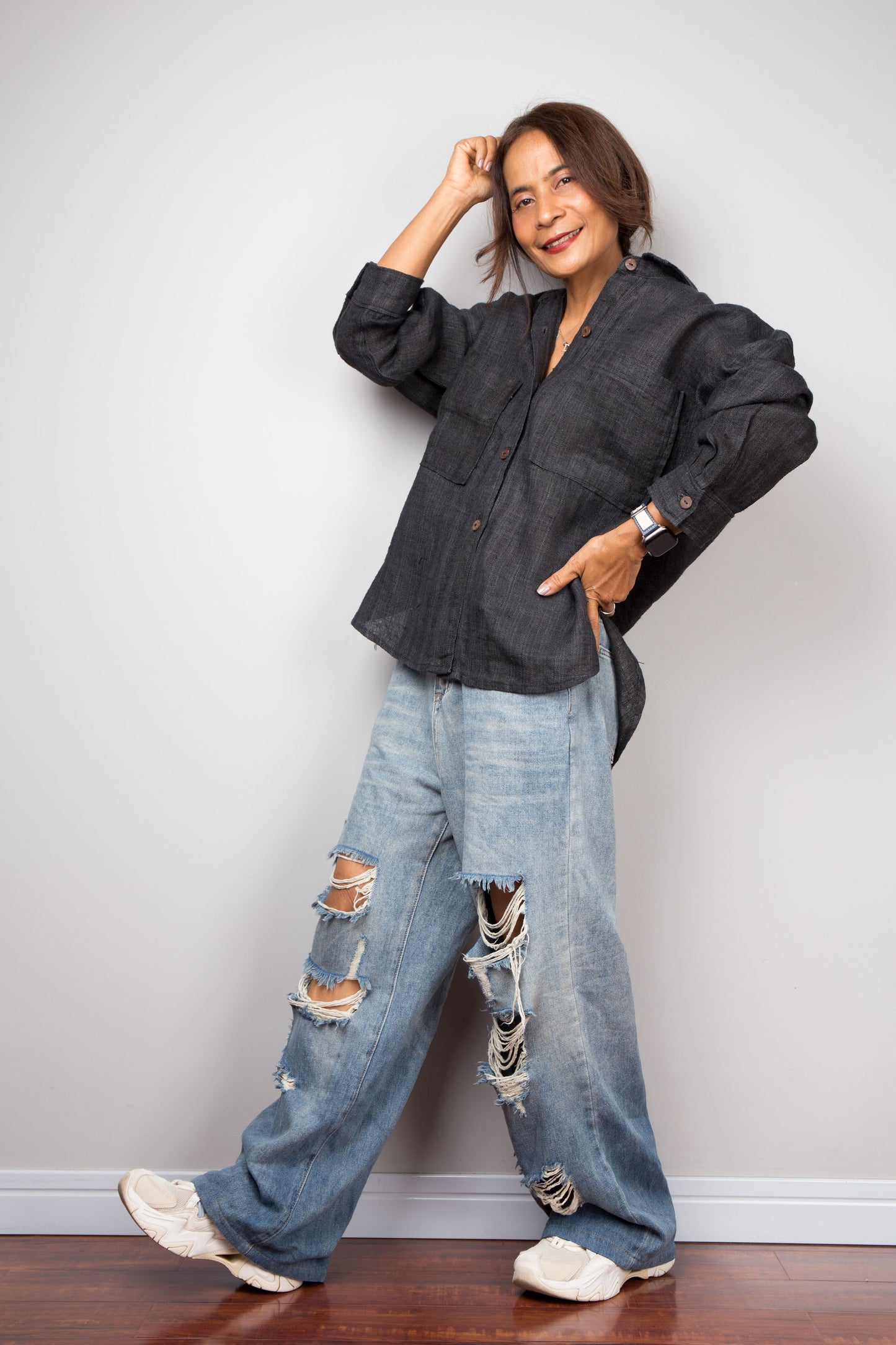 Hemp Button Blouse Shirt