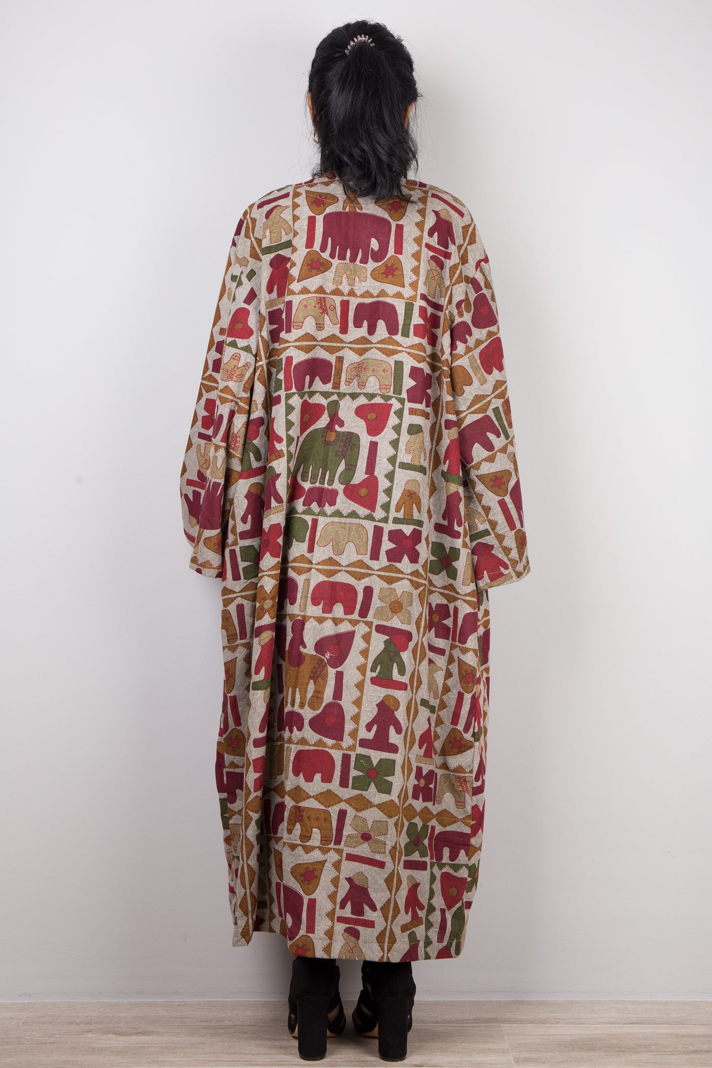 Open front kimono cardigan by Nuichan. Indian cotton duster