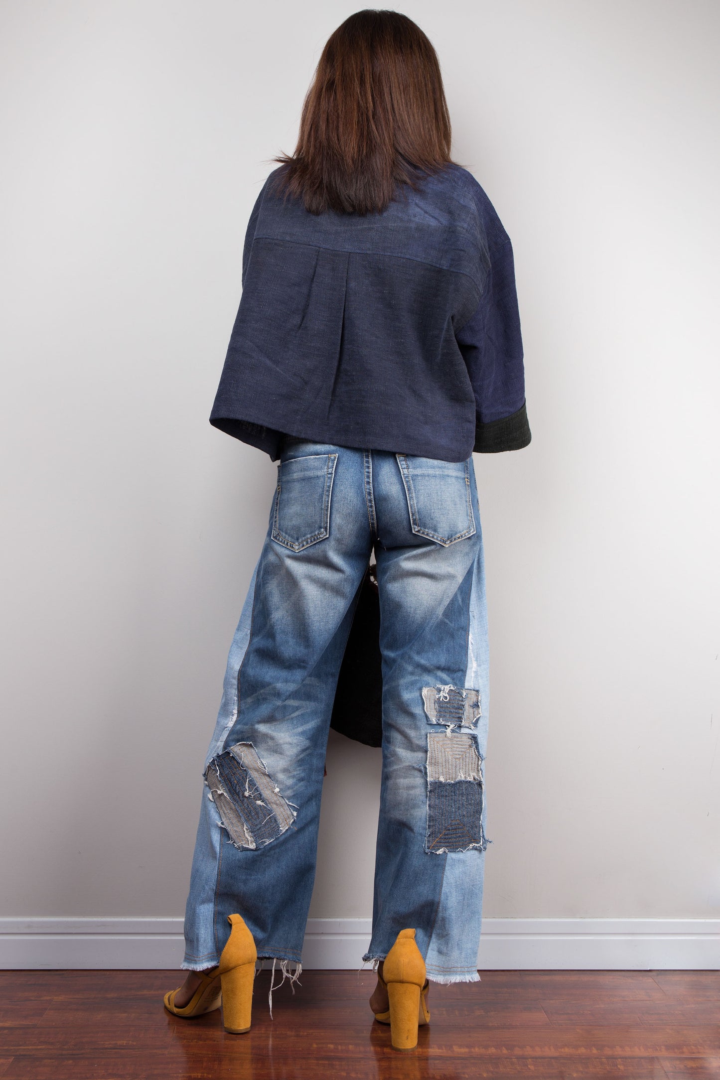 Indigo blouse top