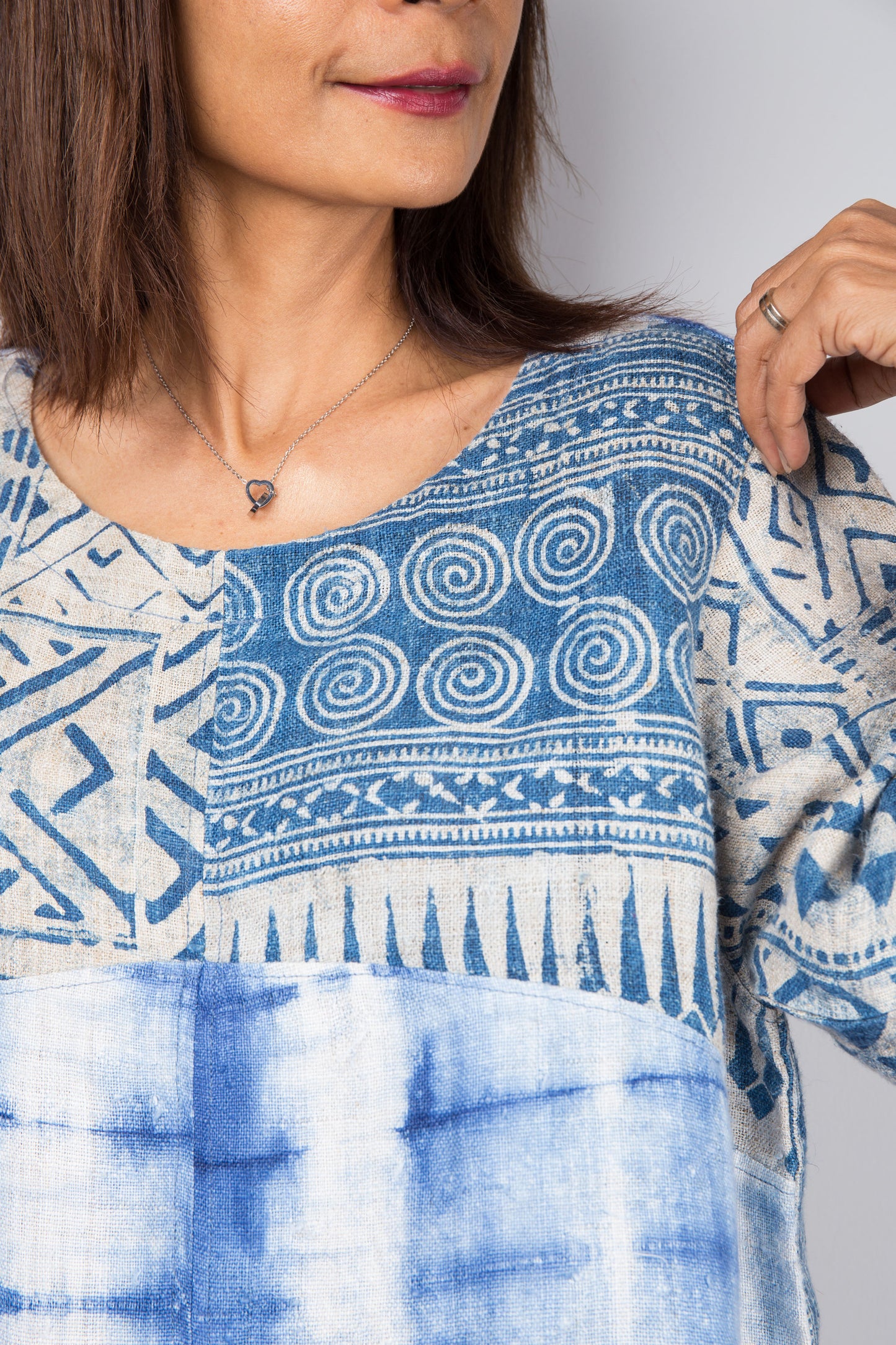 Patchwork Indigo Tunic