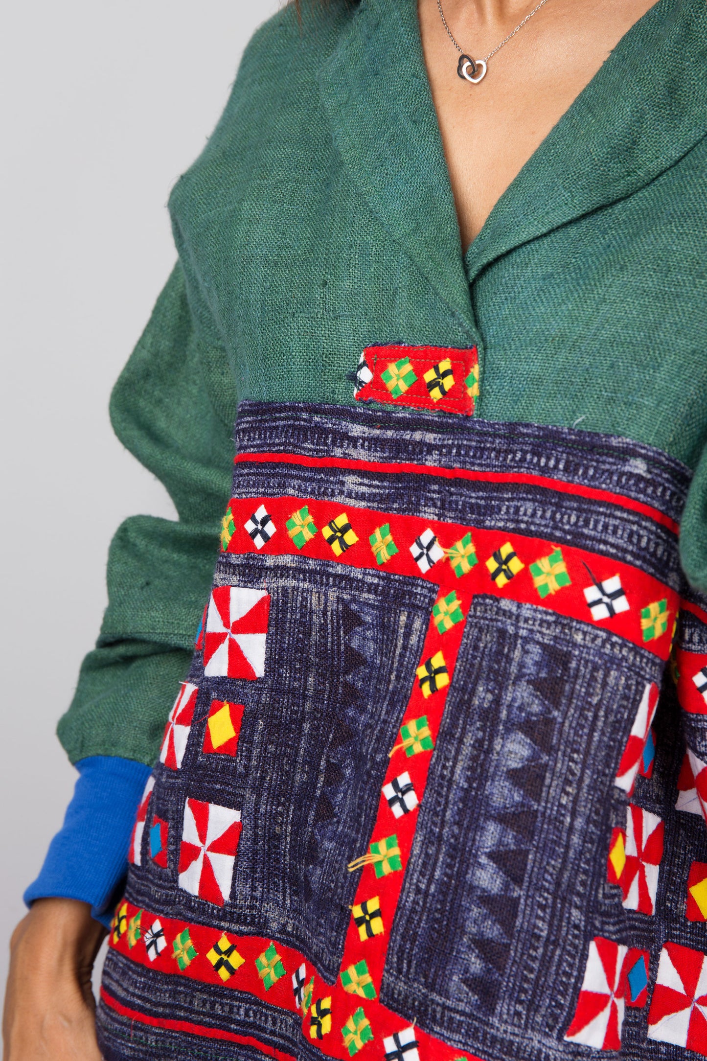 Patchwork Hemp Pullover