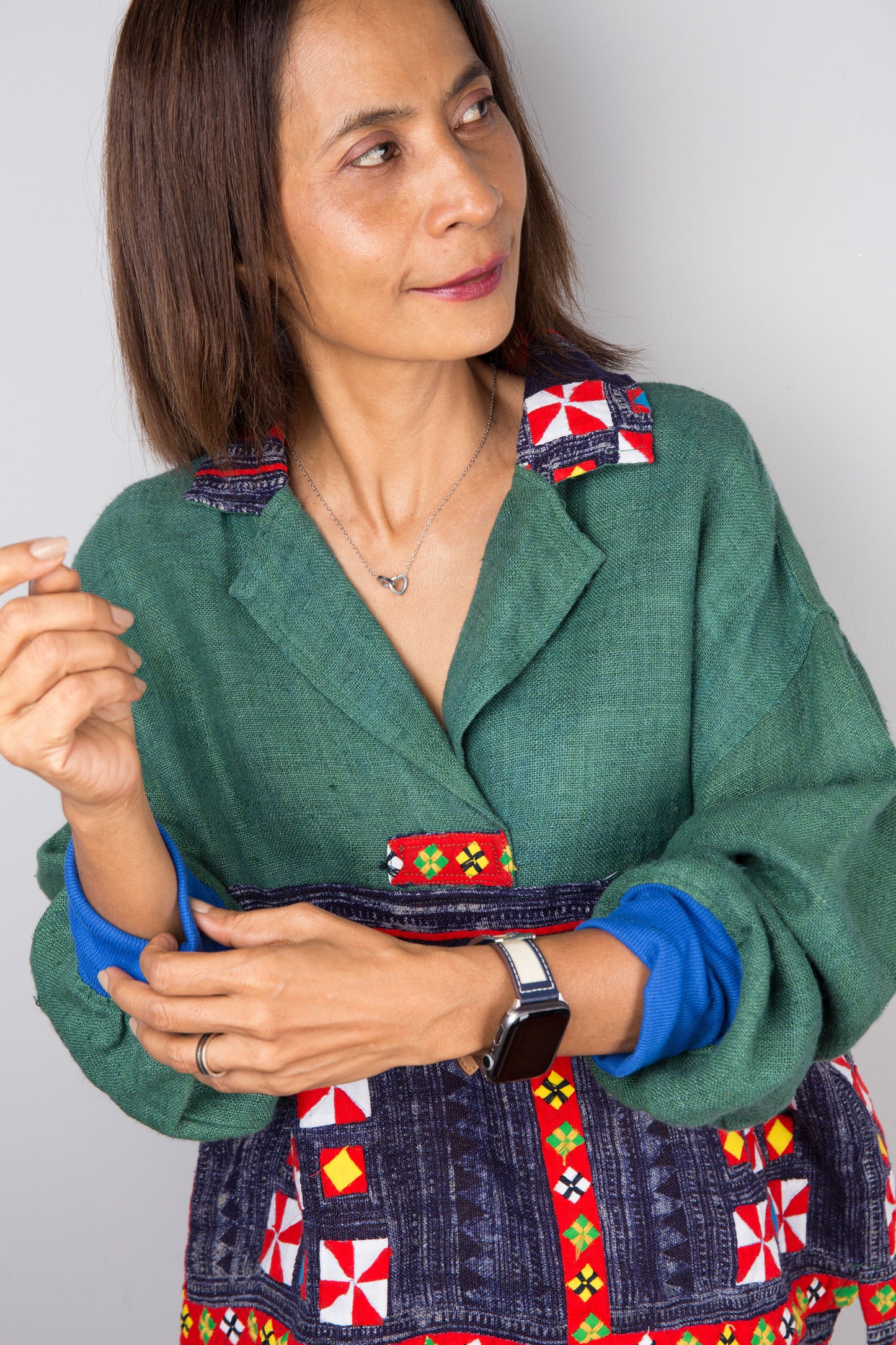 Patchwork Hemp Pullover