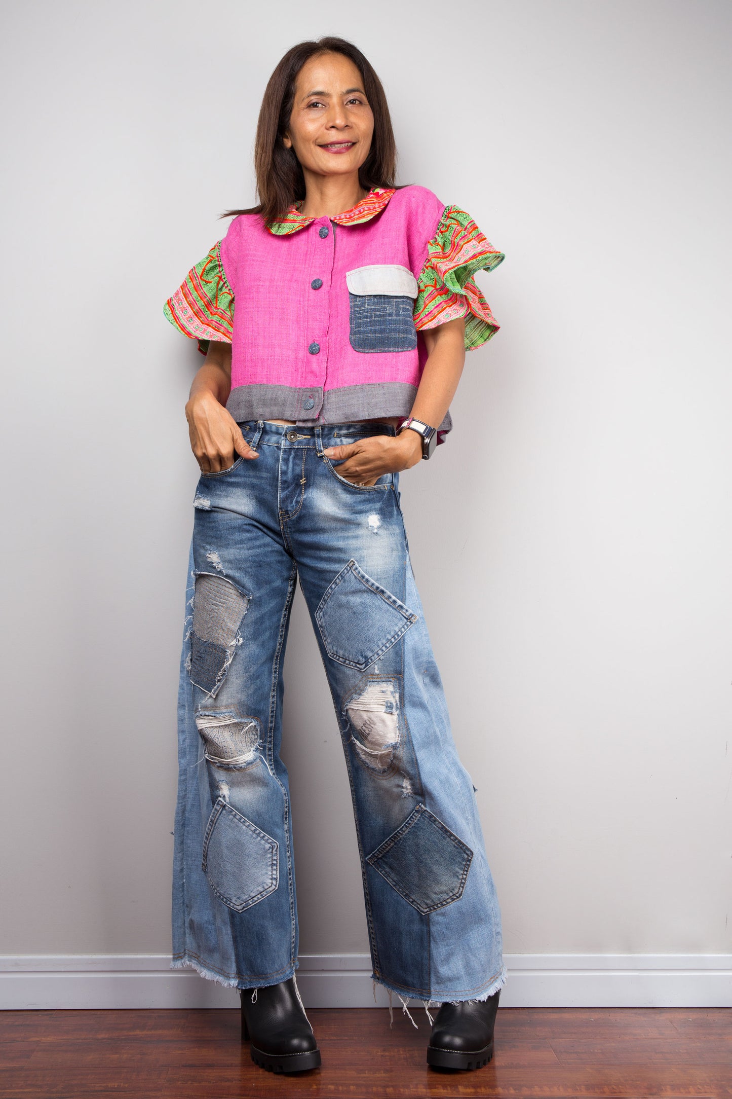 Hemp blouse top
