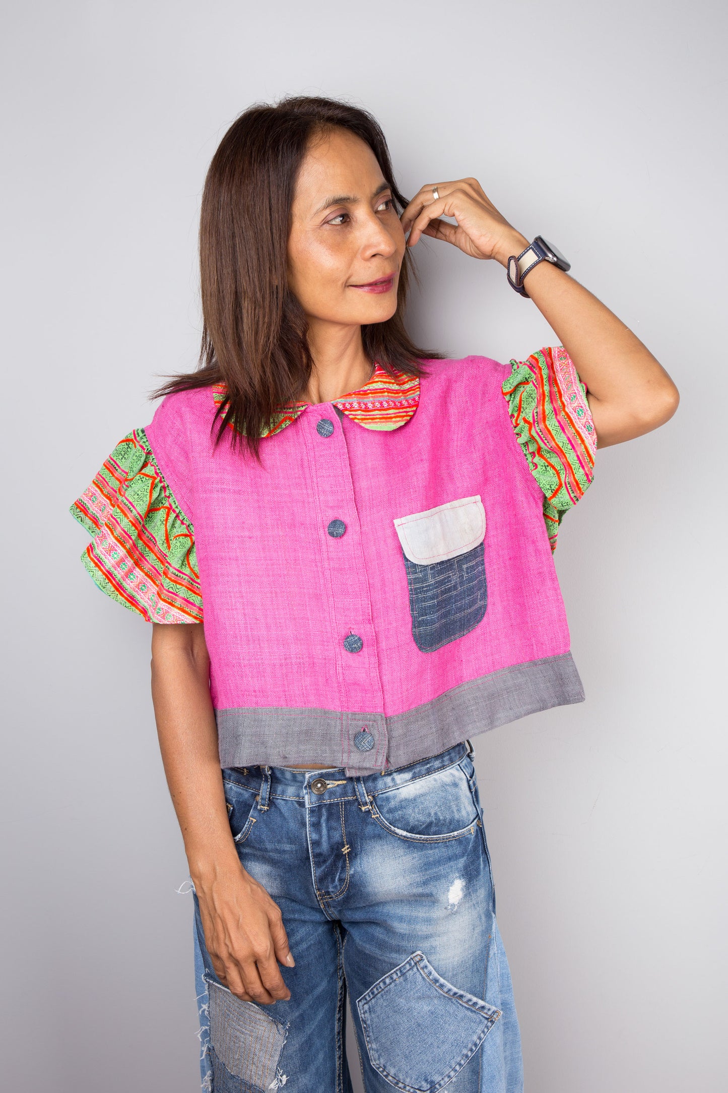 Hemp blouse top