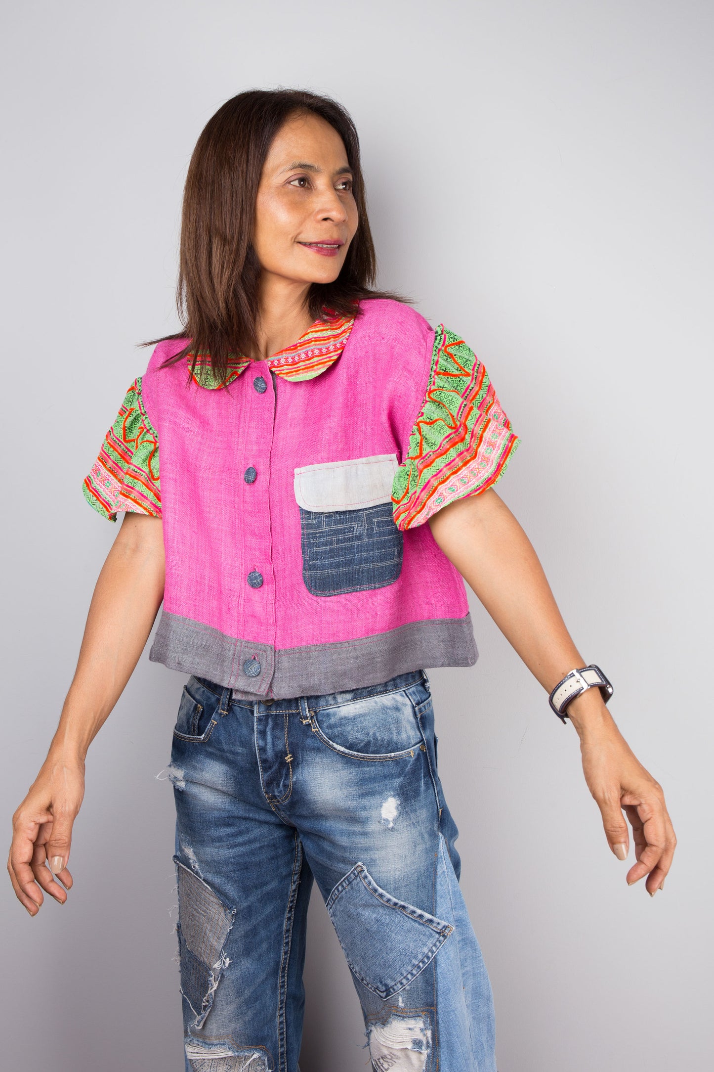 Hemp blouse top