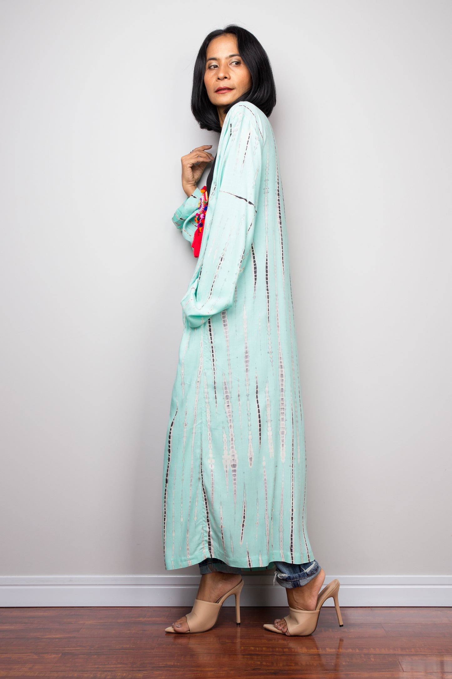 Mint Green Tie Dye Cardigan