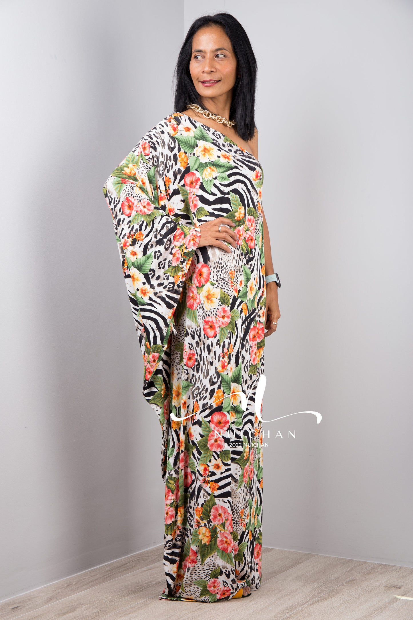 Boho-Chic schulterfreies Kleid