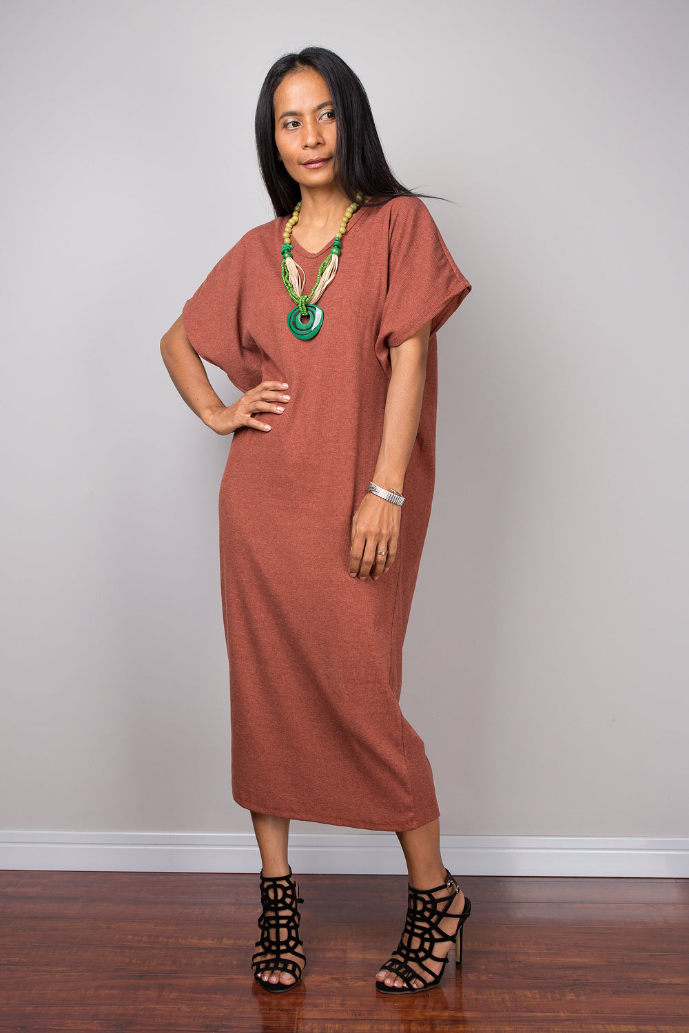 Orange Midi Dress