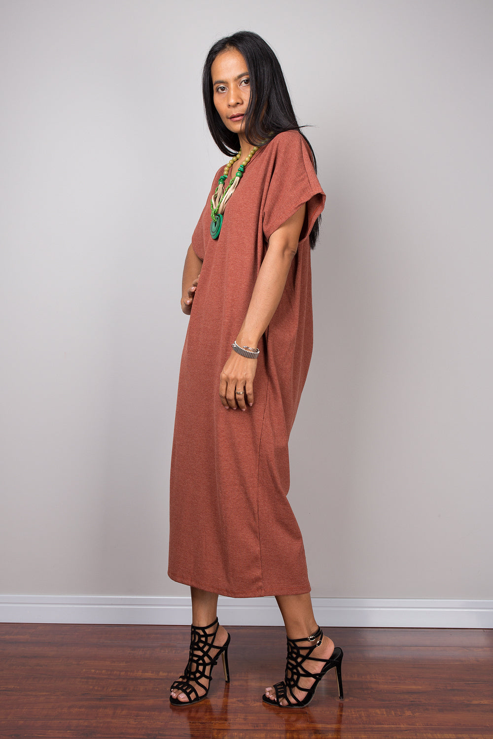 Orange Midi Dress