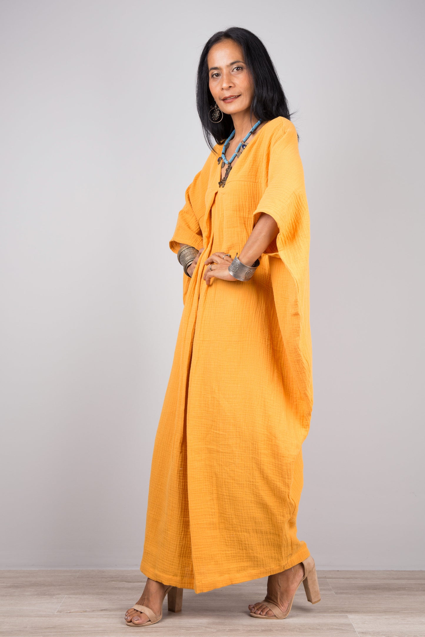 Cotton Gauze Kaftan dress