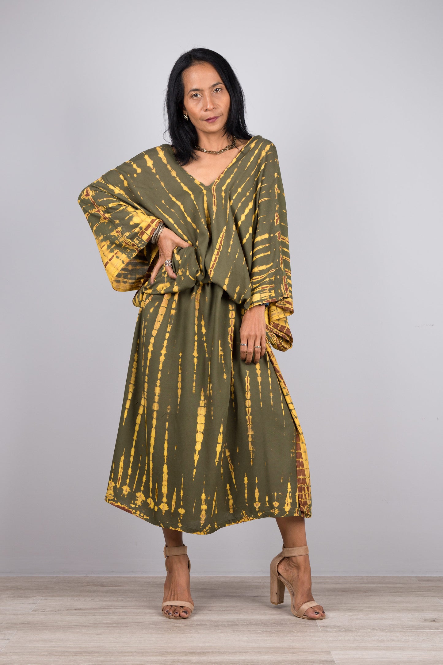 Tie dye kaftan, Beach dress, Long Maxi dress, resort Kaftan, Summer kaftan,