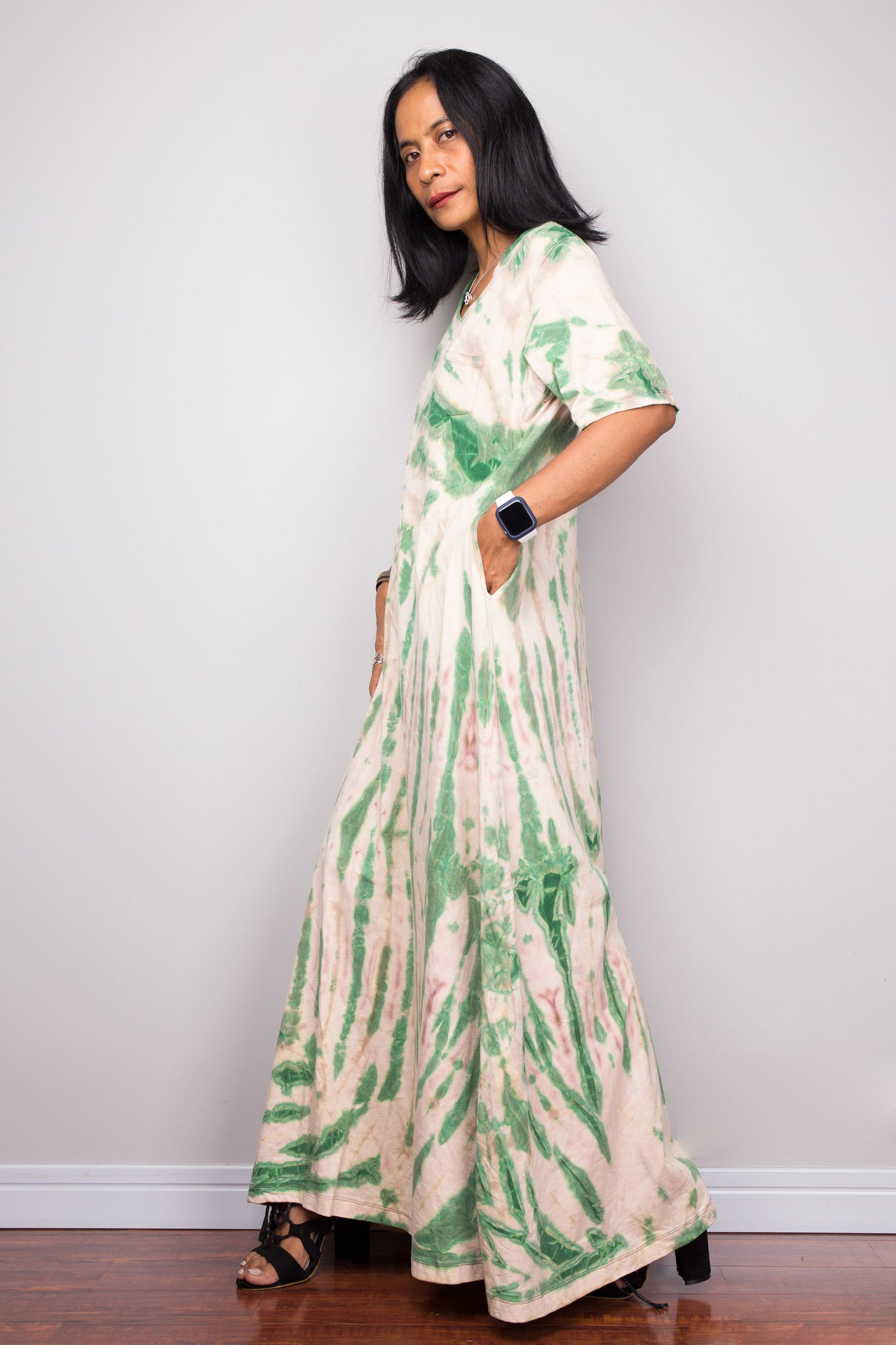 Tie dye maxi dress