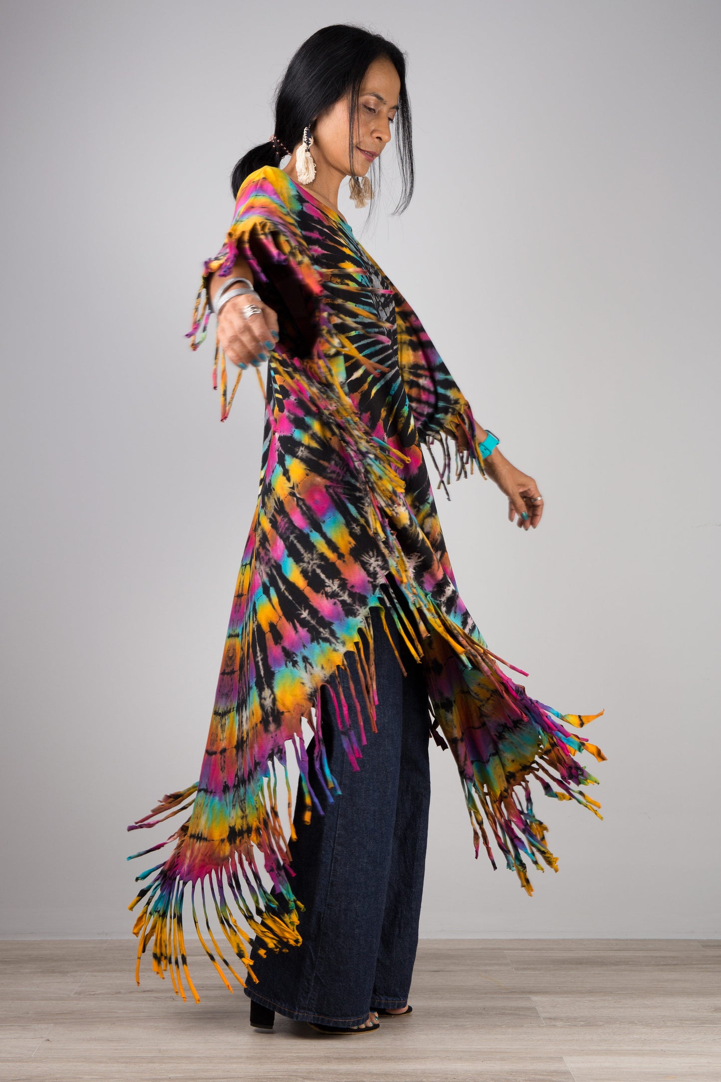 Tie dye poncho top
