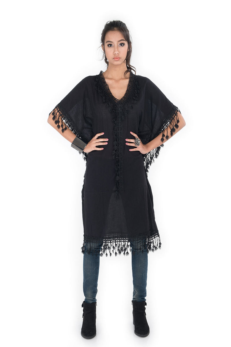 The black lace Kaftan
