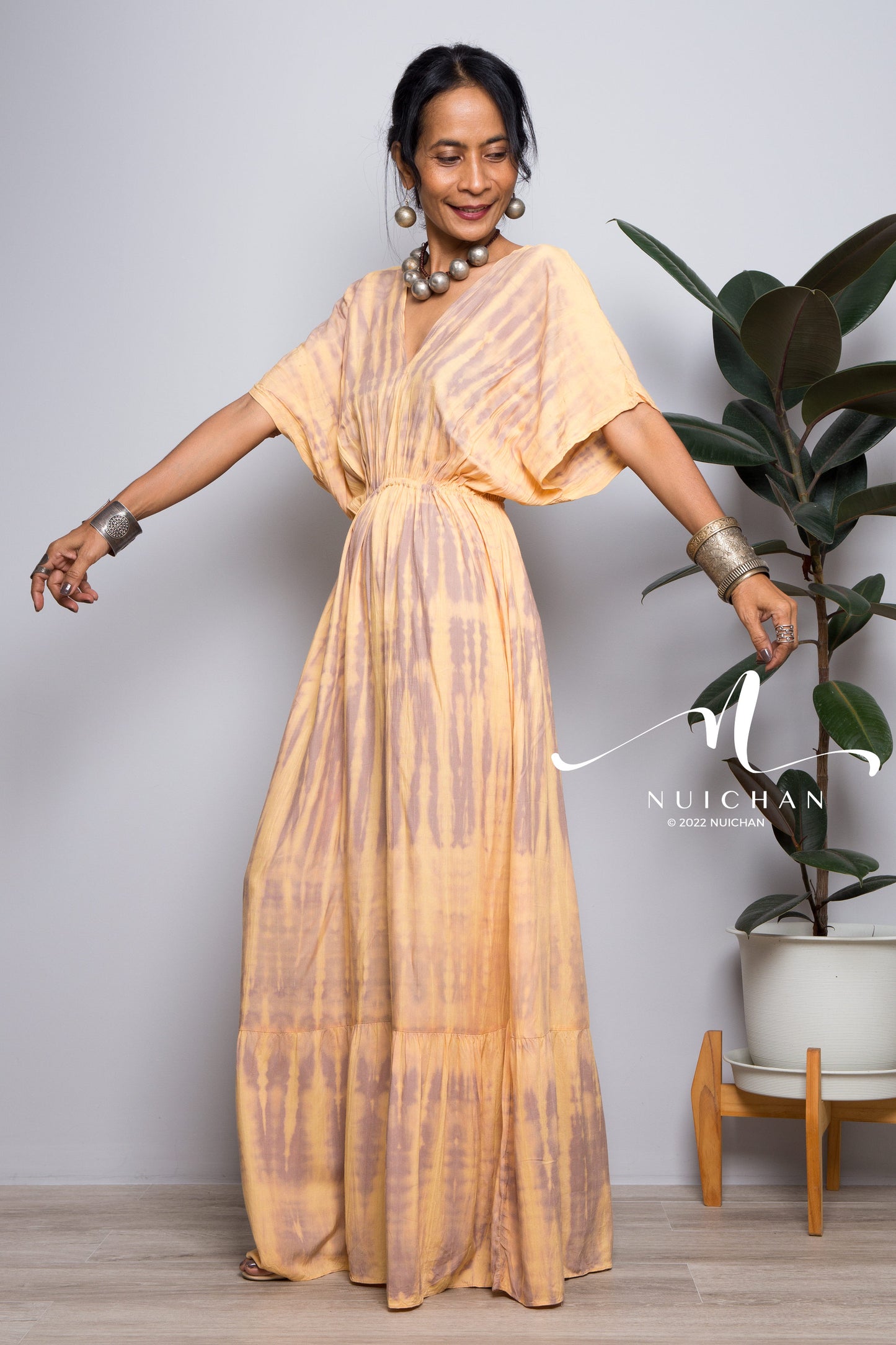 Tie dye beach dress