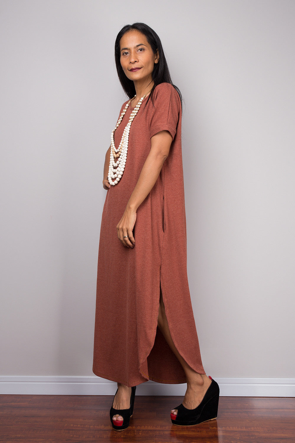 Orange Loose fit tube dress