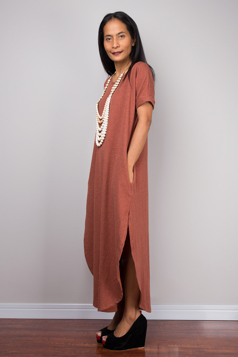 Orange Loose fit tube dress