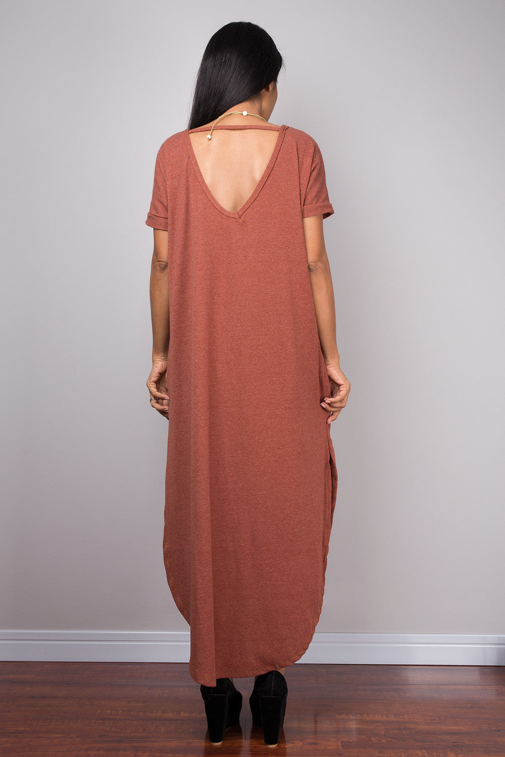 Orange Loose fit tube dress