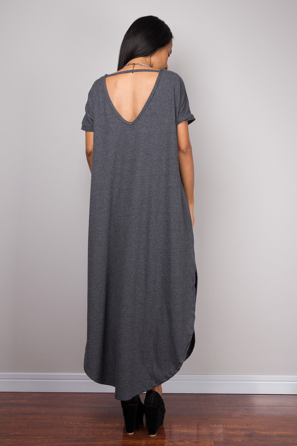 Grey midi dress