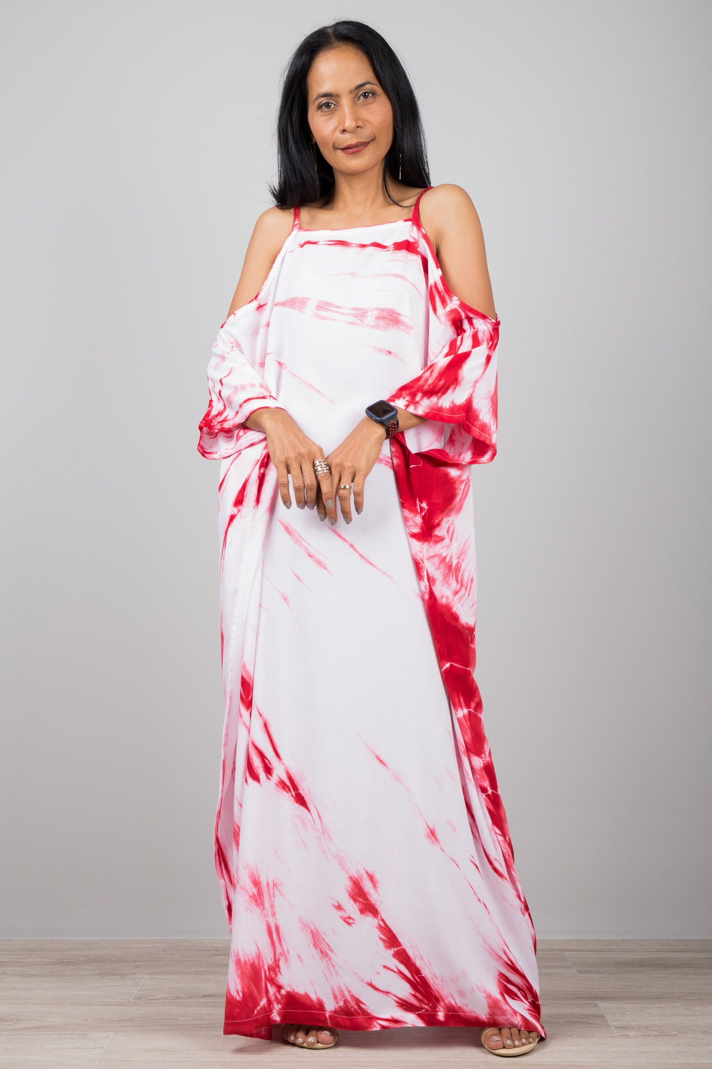 Shibori Tie dye kaftan dress