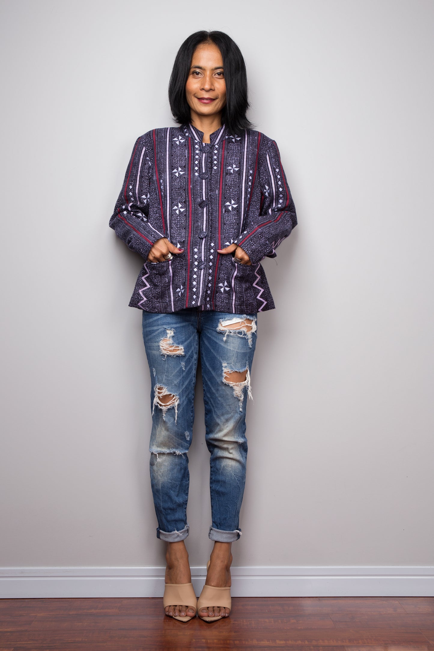 Hill Tribe Crop-Top-Jacke | Boho Chic Crop-Tops