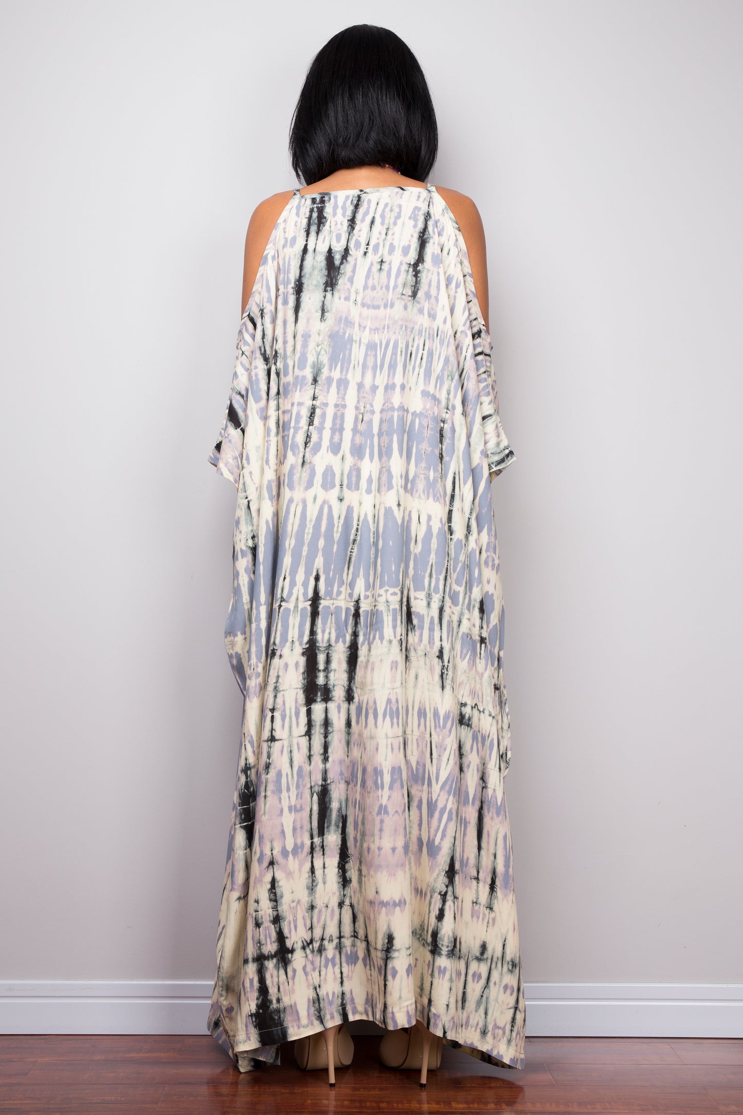 Light Grey tie dye kaftan dress